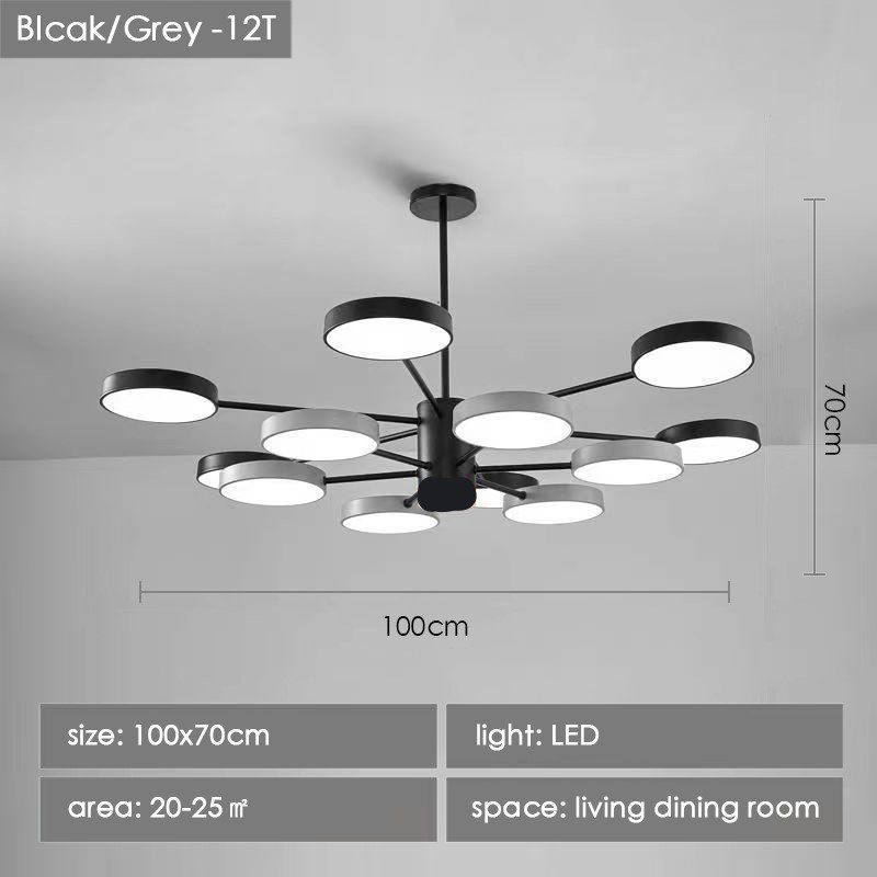 CANDELABROS TECHO LED MODERNO SALA COMEDOR HOGAR RONDON - 5