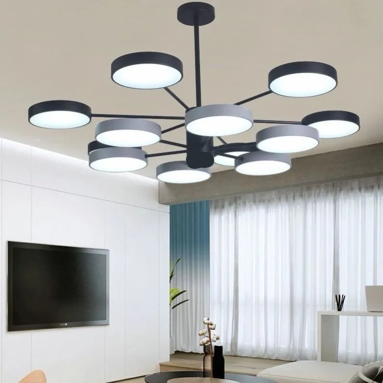 CANDELABROS TECHO LED MODERNO SALA COMEDOR HOGAR RONDON - 6