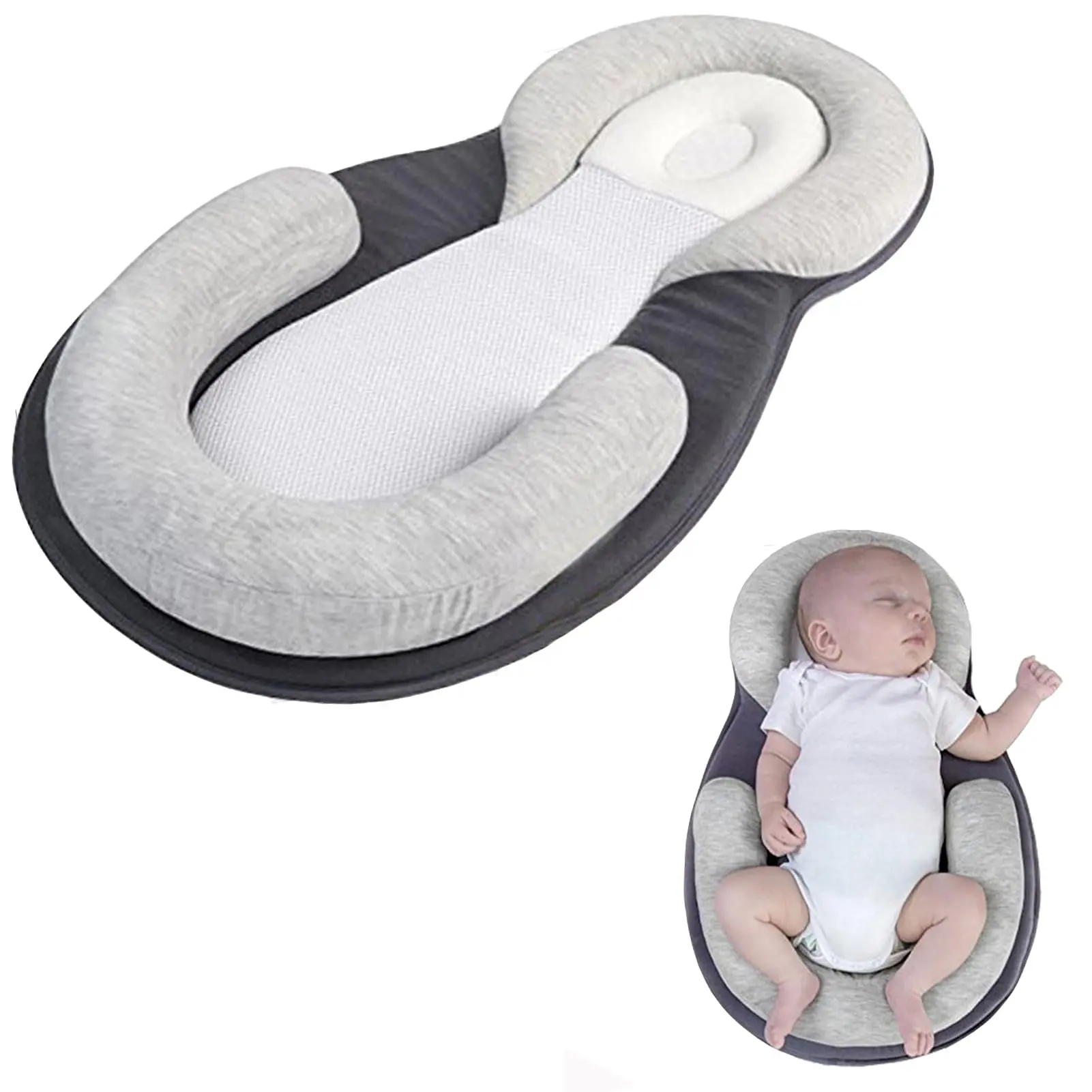ALMOHADA MODERN BABY LACTANCIA PORTÁTIL BEBÉ CUNA NIDO IDEAL BEBÉRONDON ALGODÓN MULTICOLOR - 4