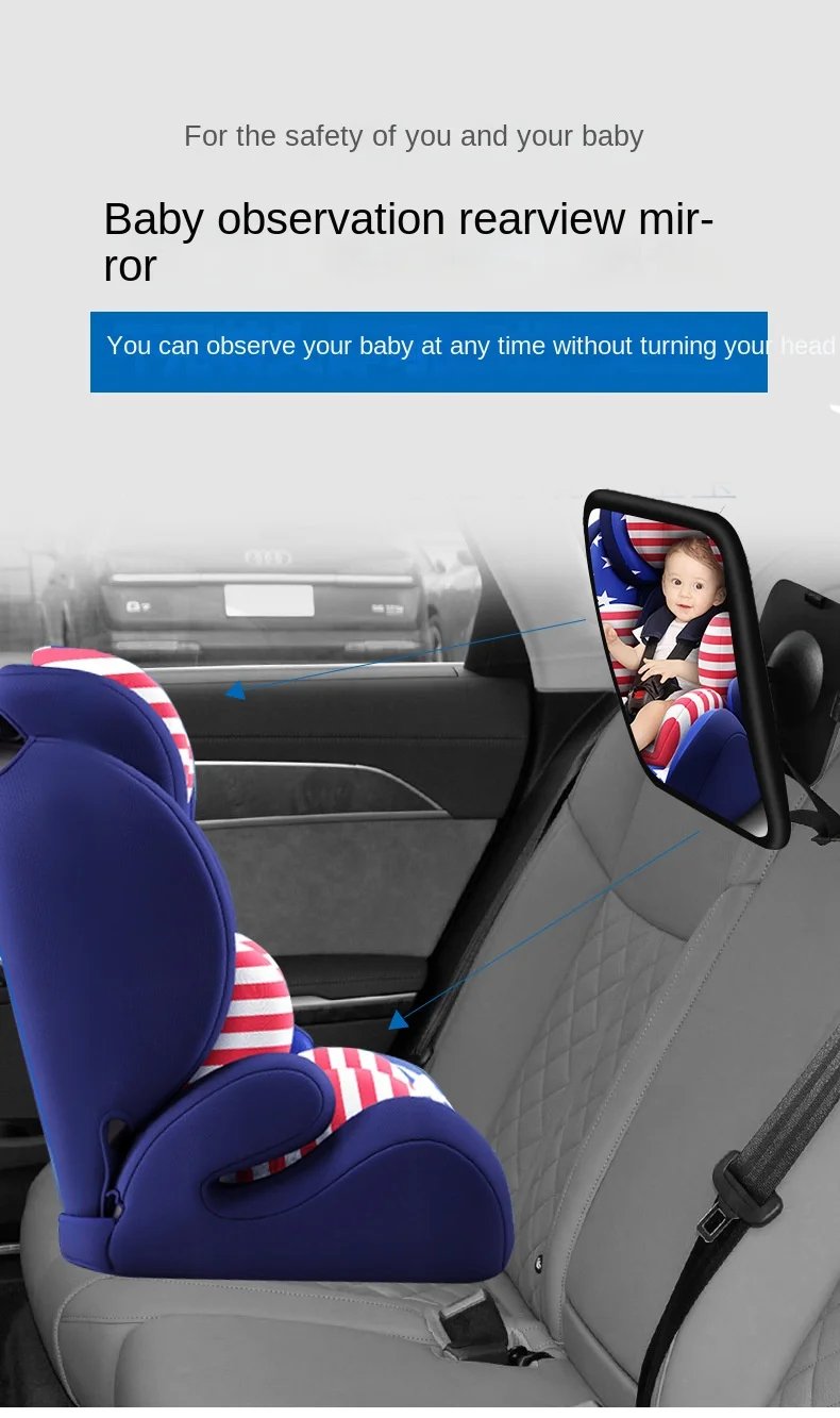 ESPEJO RETROVISOR BEBÉ COCHE ROTACIÓN 360 AJUSTABLE RONDON - 7