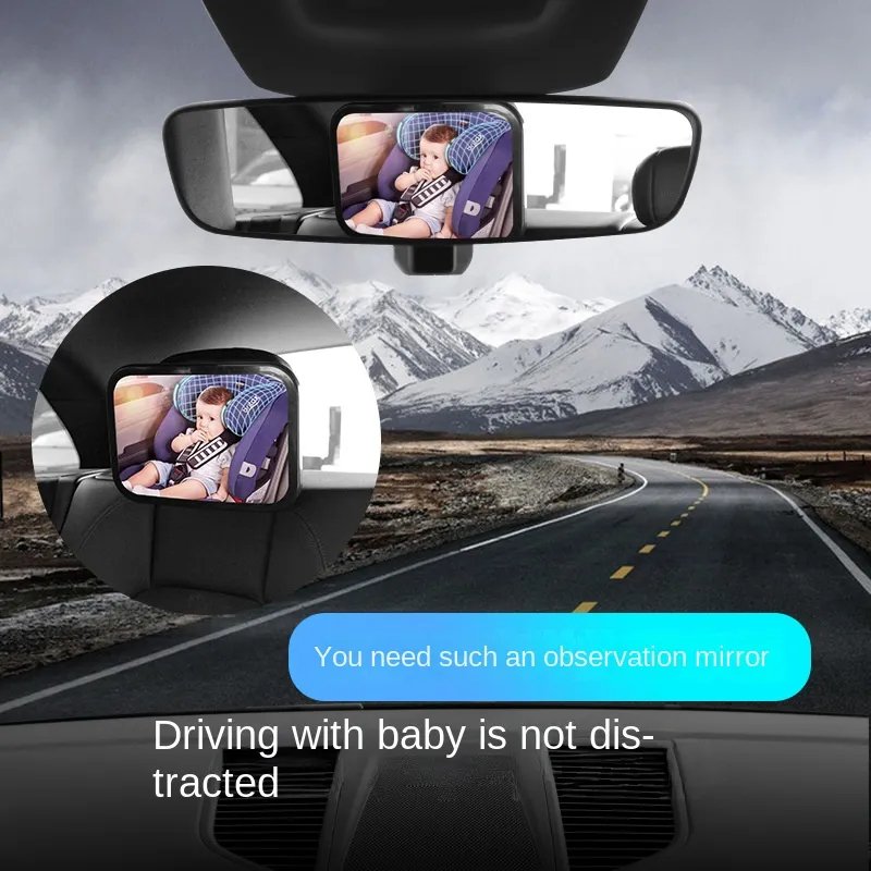 ESPEJO RETROVISOR BEBÉ COCHE ROTACIÓN 360 AJUSTABLE RONDON - 8