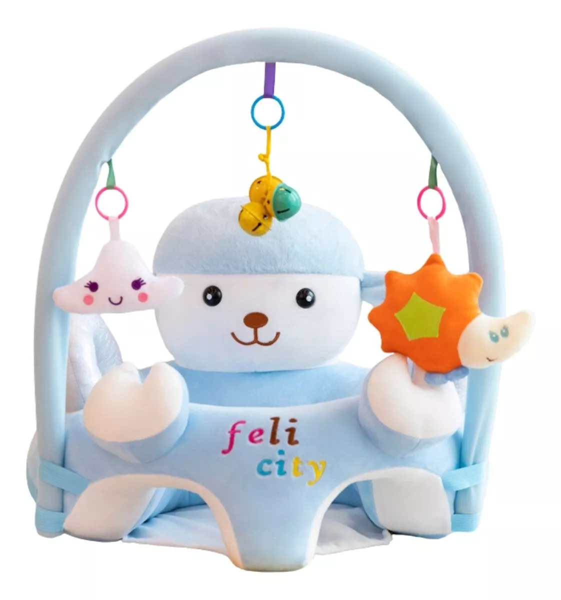 ASIENTO NIÑOS SONAJERO APOYO BEBE NIÑOS GUAGUA FELPA RONDON - 4