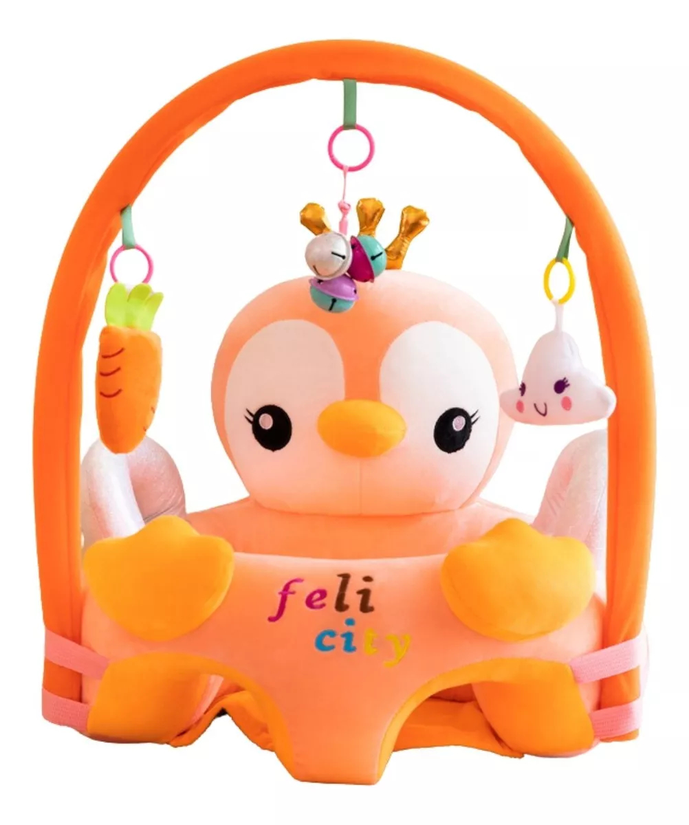 ASIENTO NIÑOS SONAJERO APOYO BEBE NIÑOS GUAGUA FELPA RONDON - 5