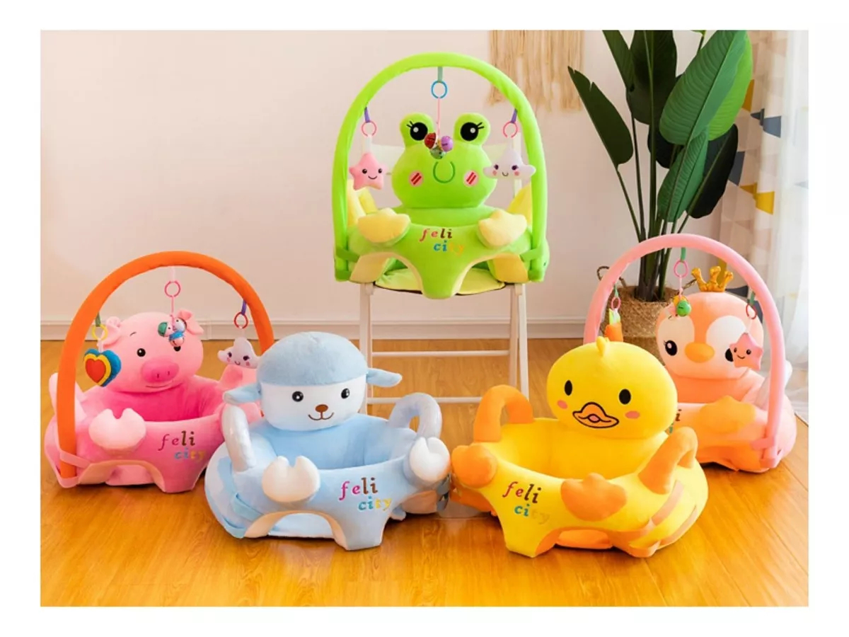 ASIENTO NIÑOS SONAJERO APOYO BEBE NIÑOS GUAGUA FELPA RONDON - 7