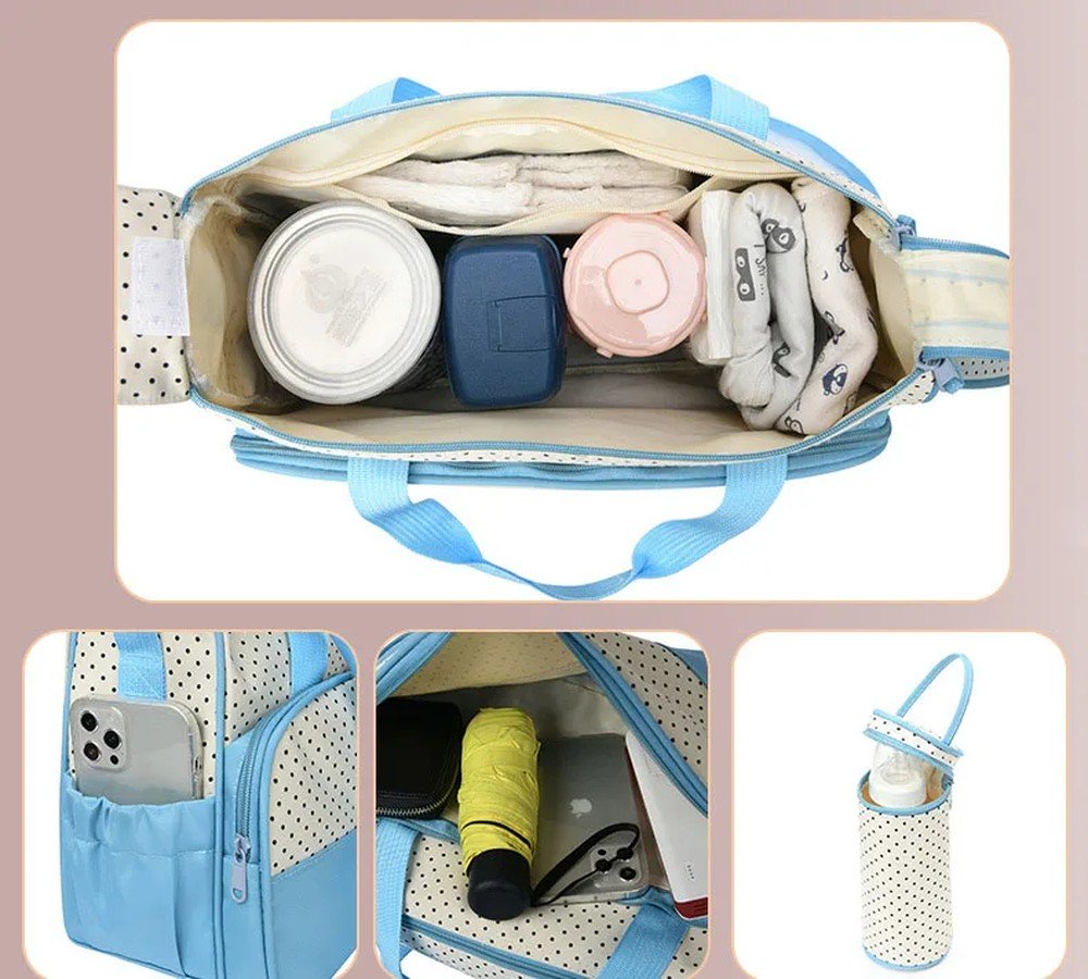 PAÑALERA BOLSO MATERNO PRÁCTICO MODA BEBE PORTÁTIL RONDON - 9