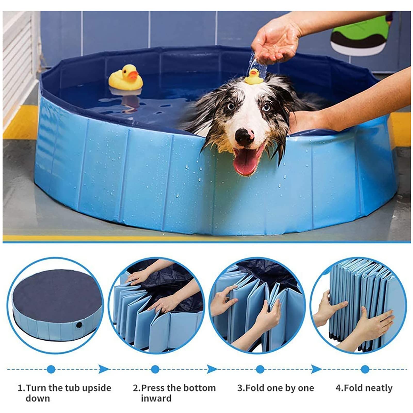 JUGUETE PERROS PISCINA PLEGABLE EXTERIOR DIVERSION RONDON HCC - 6