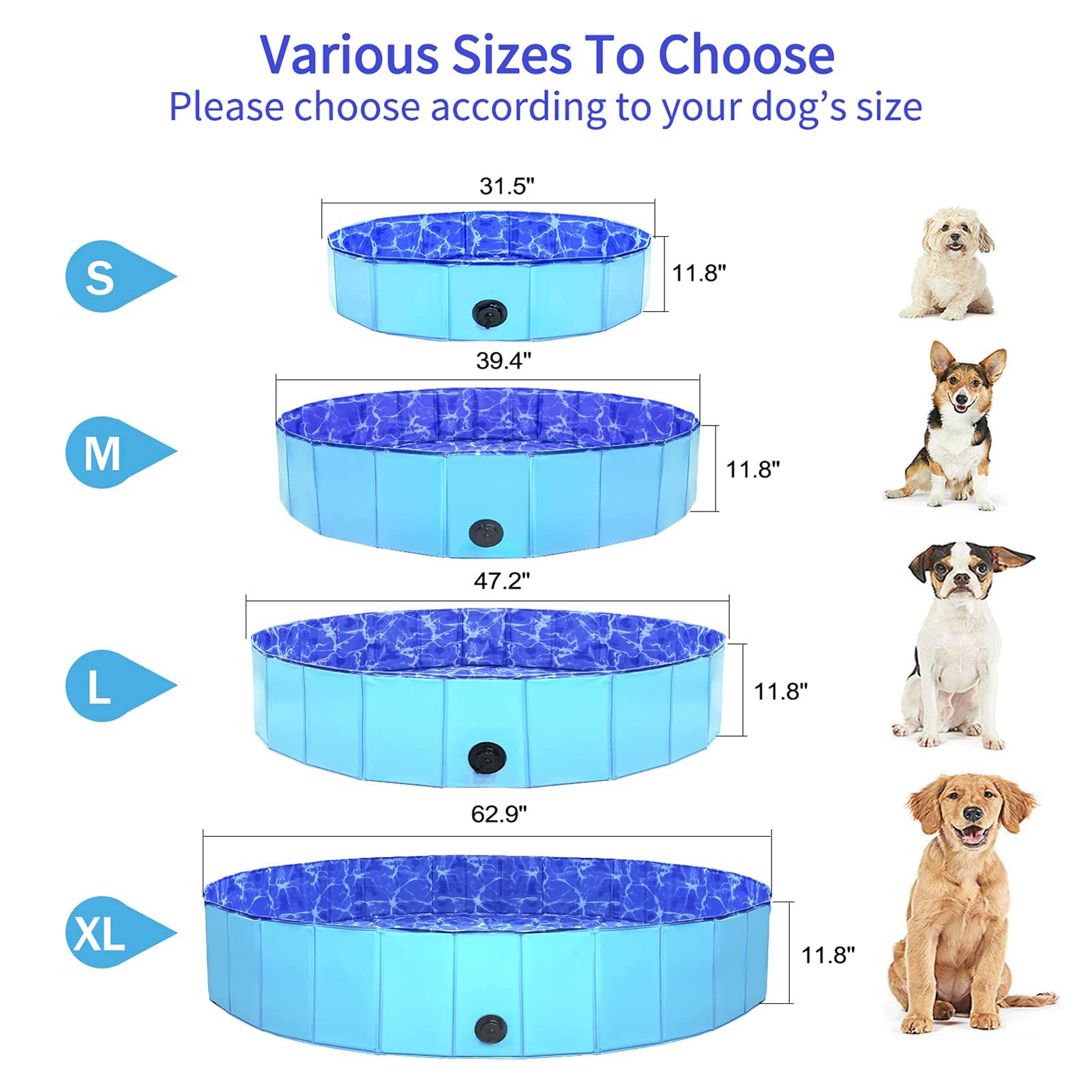 JUGUETE PERROS PISCINA PLEGABLE EXTERIOR DIVERSION RONDON HCC - 8