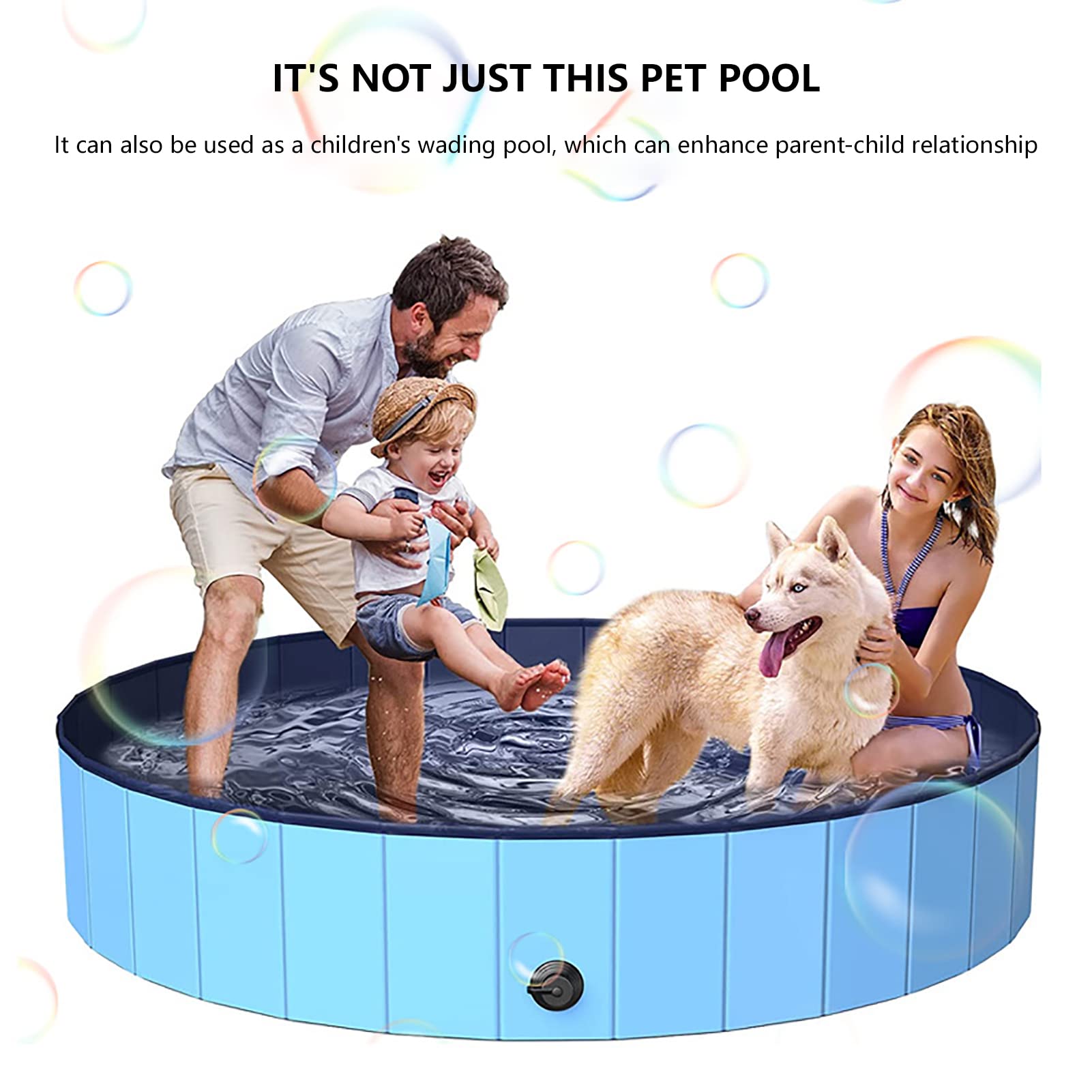 JUGUETE PERROS PISCINA PLEGABLE EXTERIOR DIVERSION RONDON HCC - 9