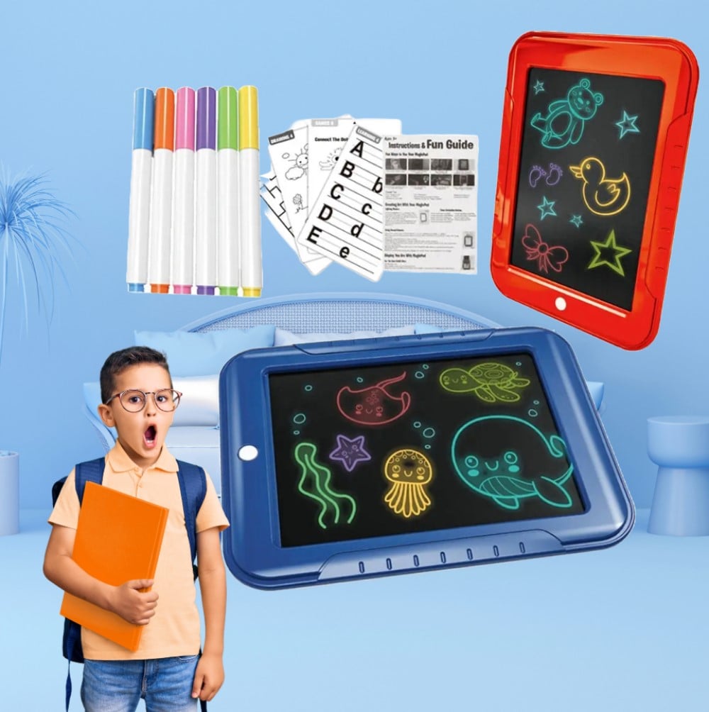 PIZARRA PALMERS MAGICA DIBUJO NEON MAGIC PAD NIÑO DIVERSION RONDON - 1