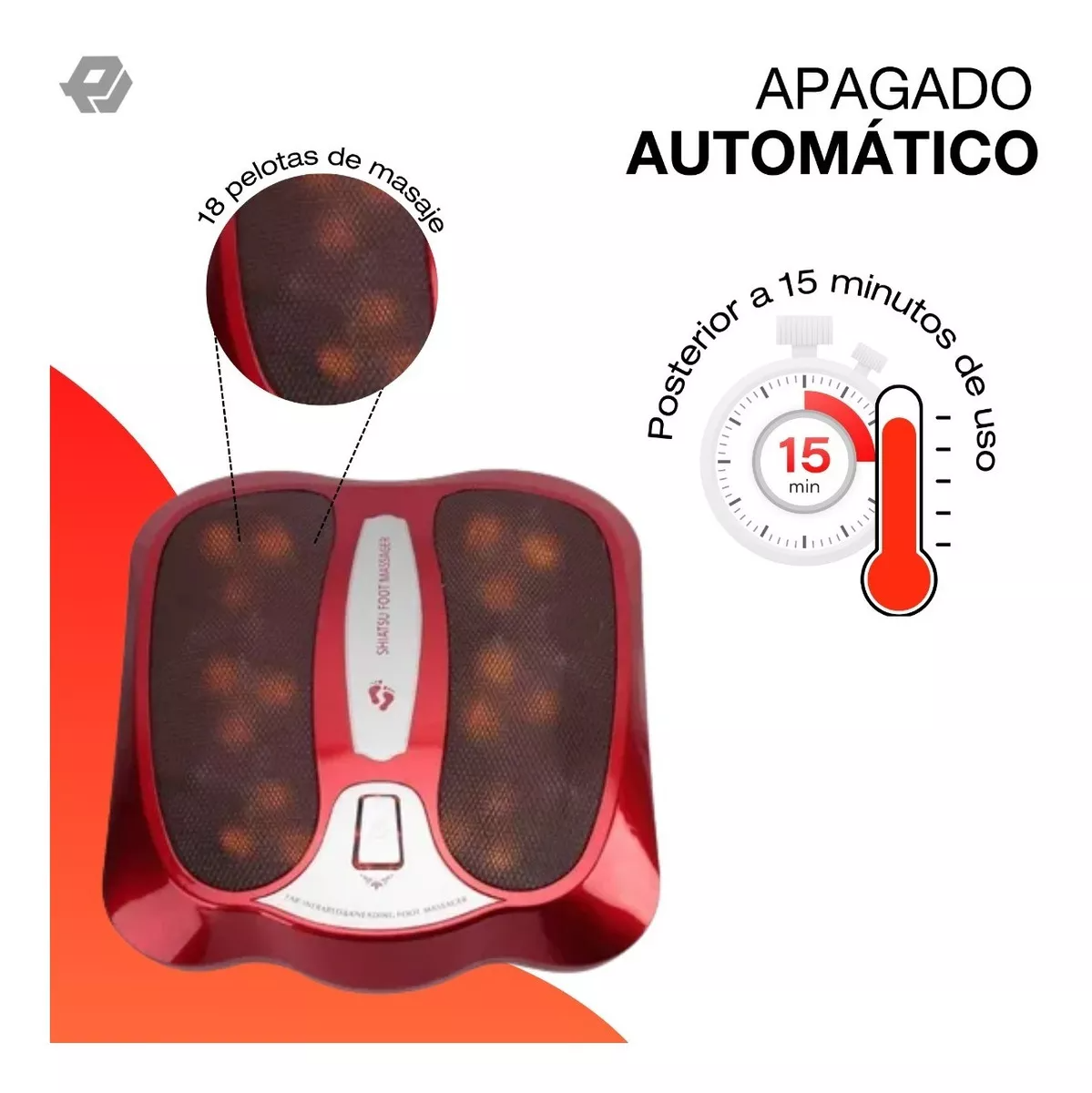 MASAJEADOR PIES PALMERS CÁLIDO MASAJE ELÉCTRICO RELAJANTE RONDON - 4