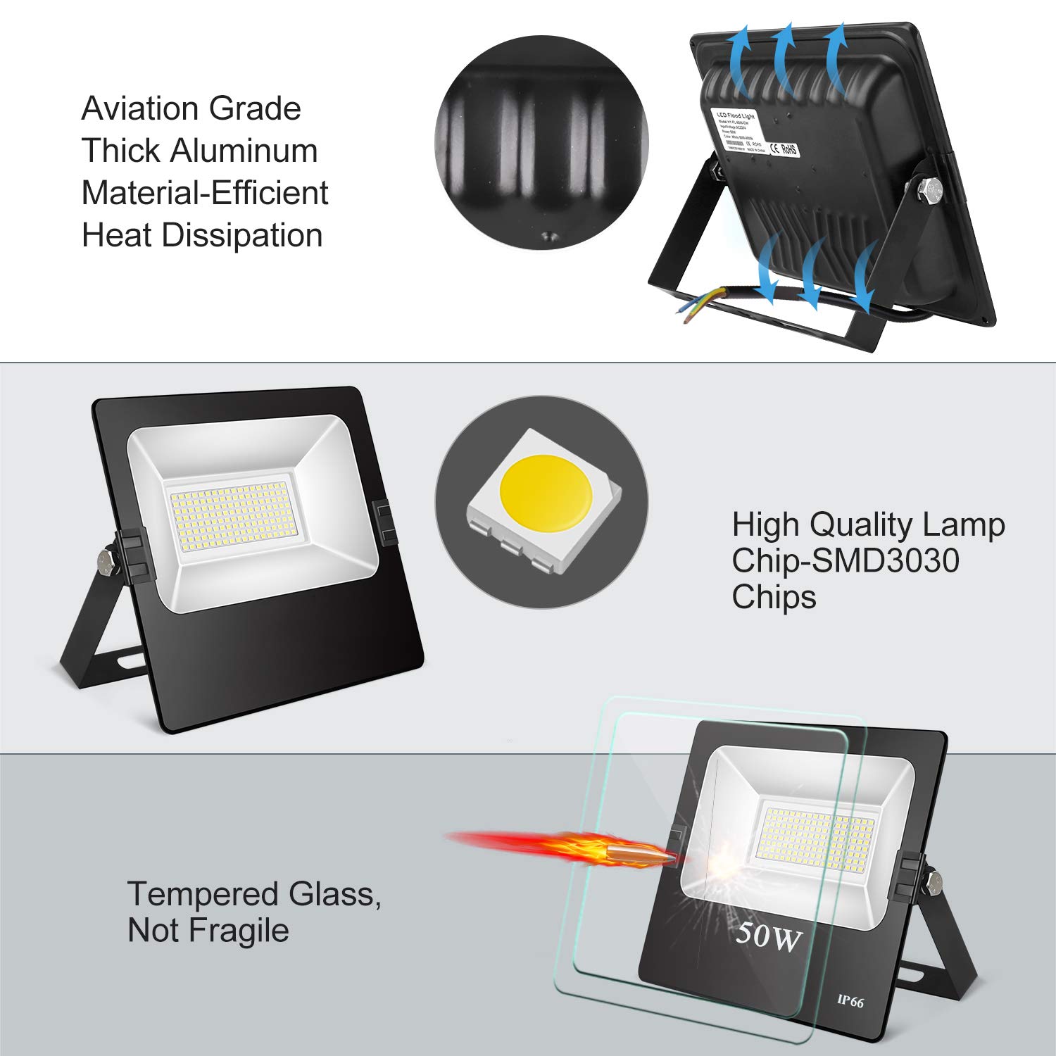 REFLECTOR LUZ BLANCA EXTERIOR ELECTRICA ILUMINACION RONDON - 8
