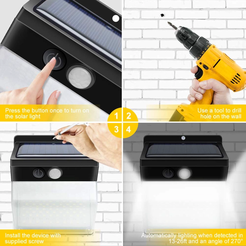LÁMPARA SOLAR 100FIT NUEVO EXTERIOR ILUMINACIÓN LED INALÁMBRICA RONDON - 2