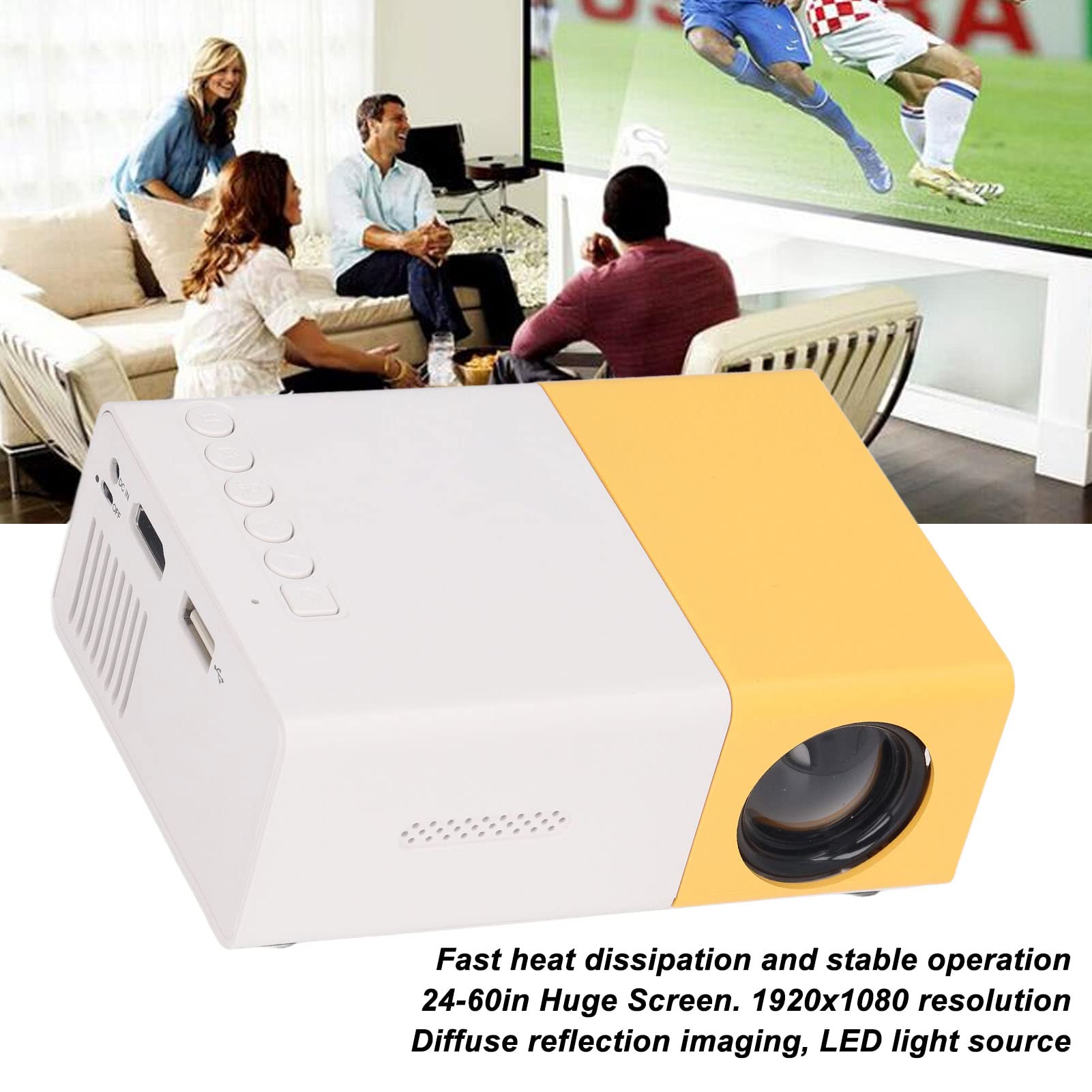 PROYECTOR 100HC MINI ALTA DEFINICION HOGAR VIDEO RESOLUCION RONDON - 3