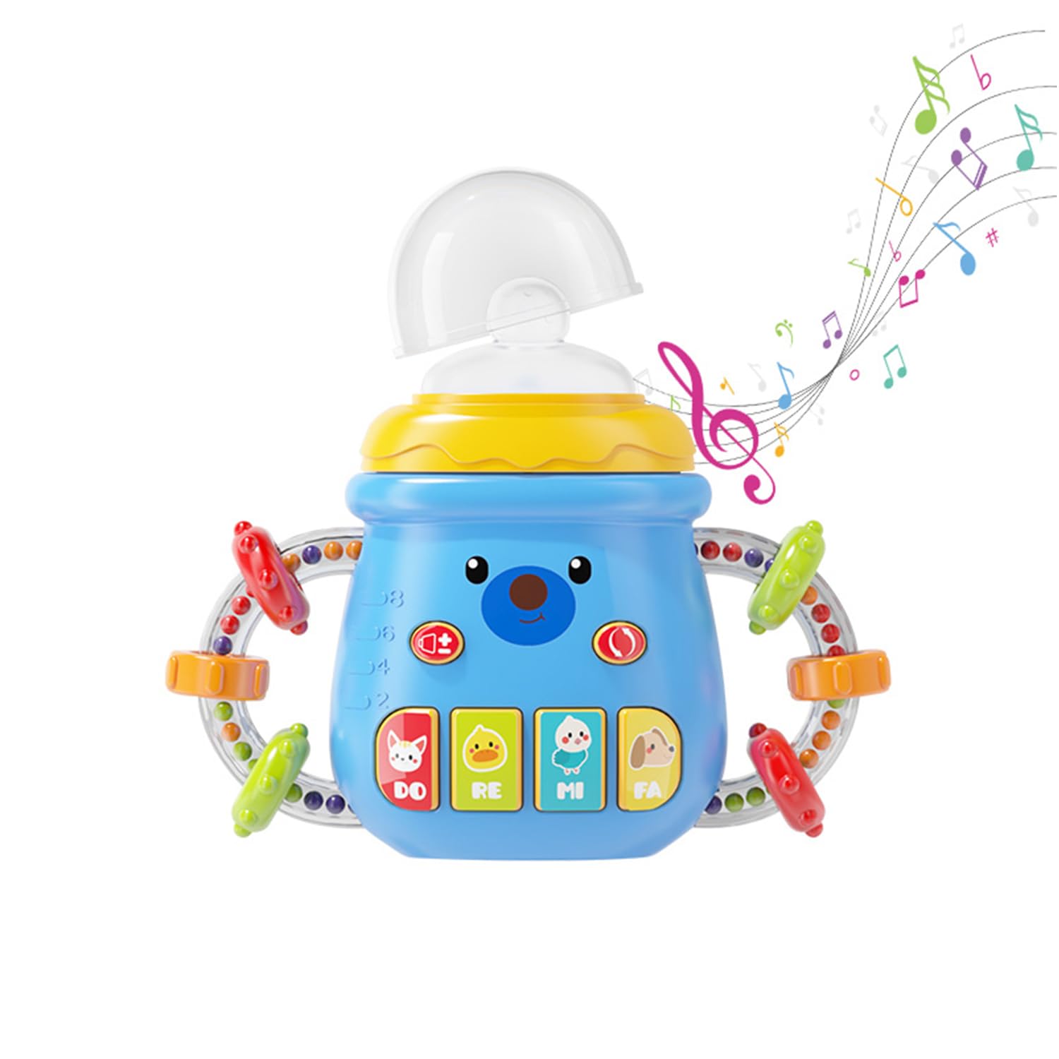 MAMADERA INSIGHT JUGUETE SONAJERO MUSICAL BEBÉ BIBERÓN RONDON MULTICOLOR - 9