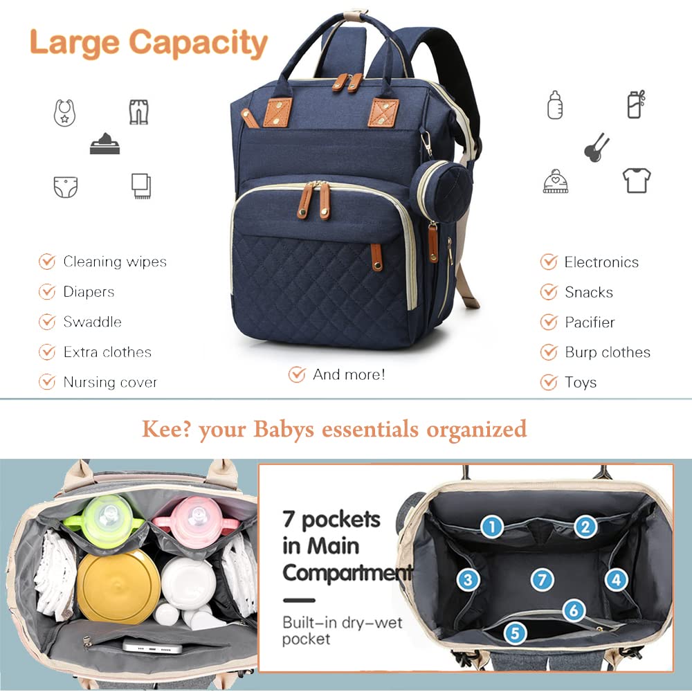 MOCHILA INSIGHT PAÑALES IMPERMEABLE GRAN CAPACIDAD OXFORD RONDON MULTICOLOR - 7