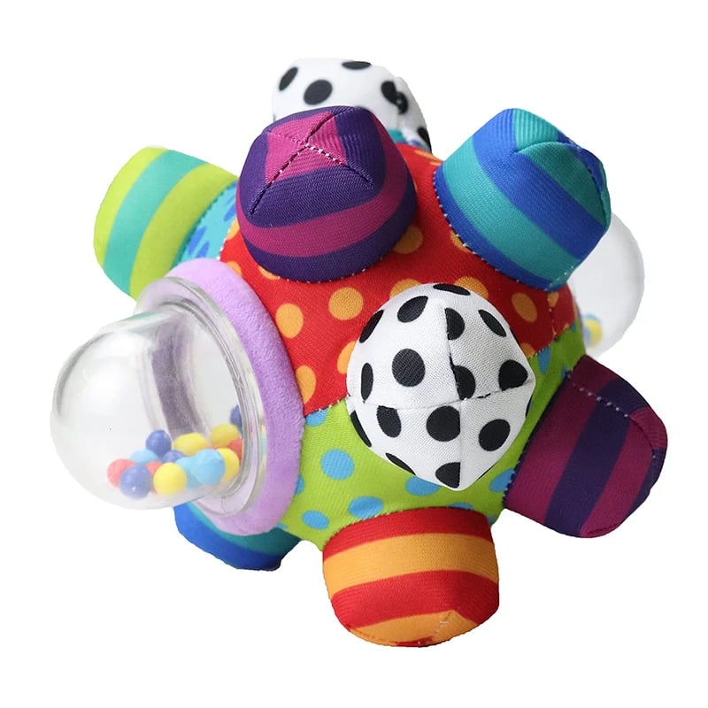 SONAJEROS SENSORIALES PELUCHE KXLY MULTICOLOR BEBÉ BOLA DE PELUCHE RONDON - 4