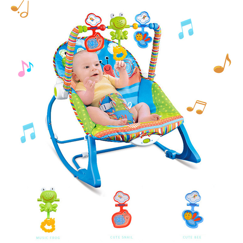 SILLA KXLY MECEDORA 3 EN 1 MUSICAL VIBRACIONES RELAJANTES RONDON MULTICOLOR - 7