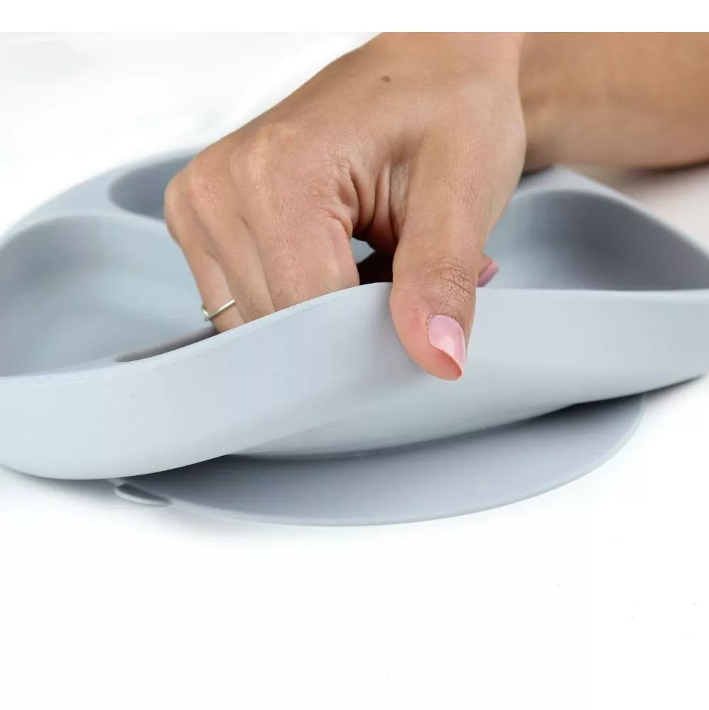 SET VAJILLA ALIMENTACIÓN BEBE PLATOS SILICONA SUCCIÓN RONDON - 2