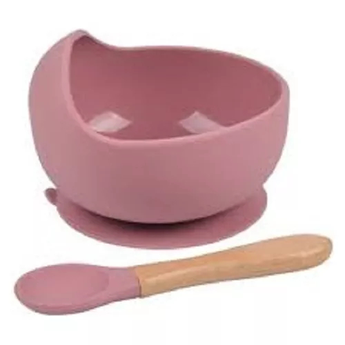 SET VAJILLA ALIMENTACIÓN BEBE PLATOS SILICONA SUCCIÓN RONDON - 3