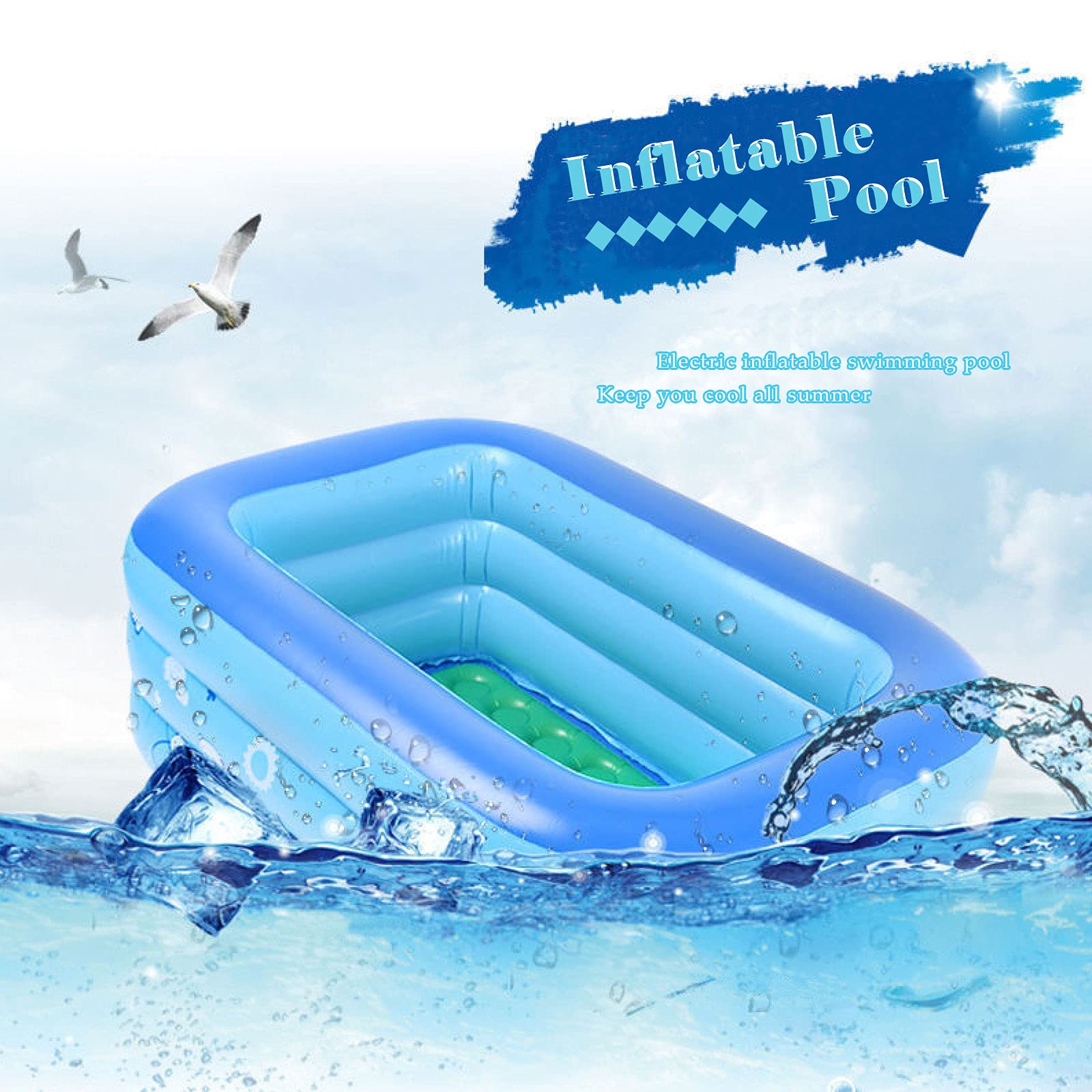PISCINA INFLABLE GENUINE TOYOTA RECTANGULAR PLEGABLE JUEGOS AGUA RONDON - 5