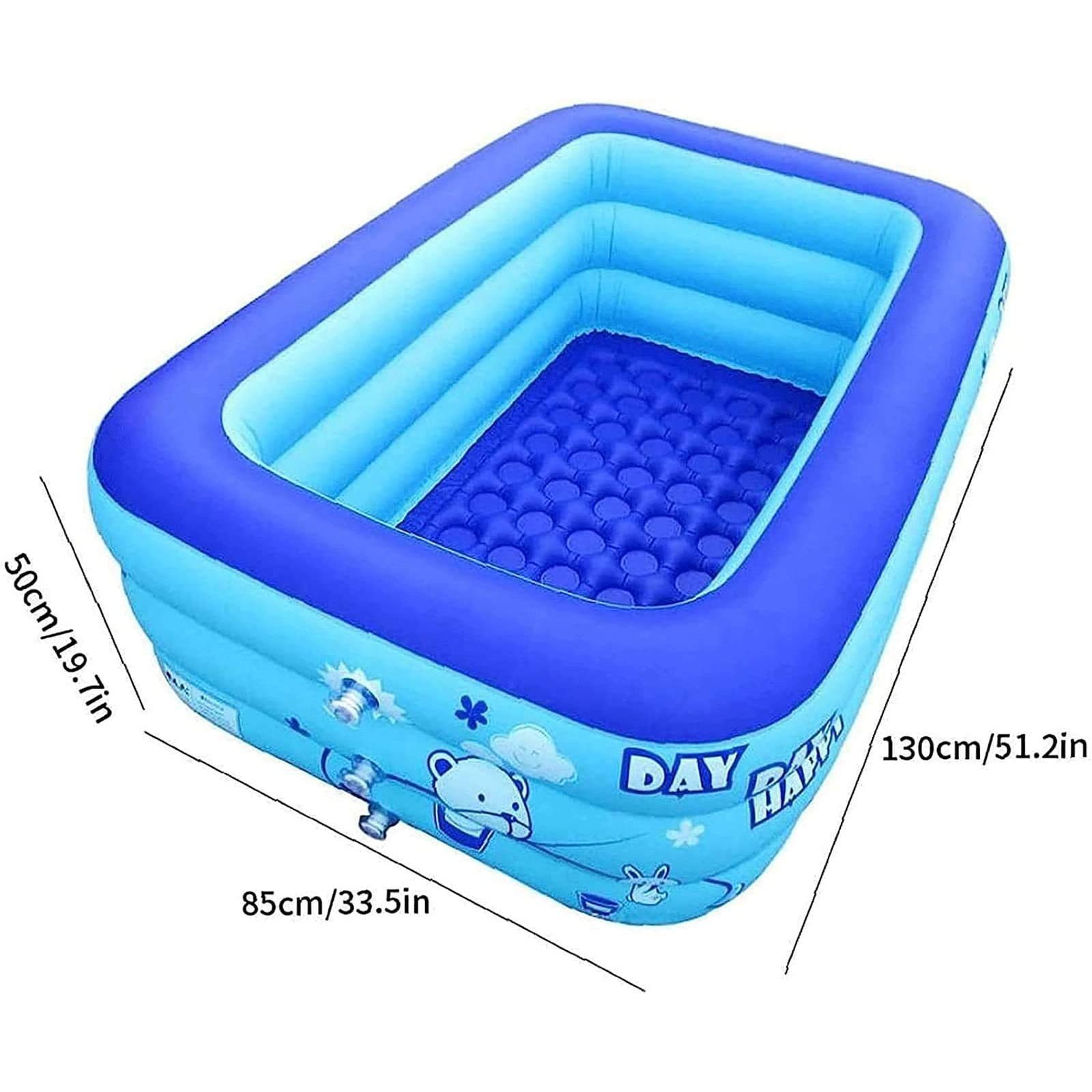 PISCINA INFLABLE GENUINE TOYOTA RECTANGULAR PLEGABLE JUEGOS AGUA RONDON - 8