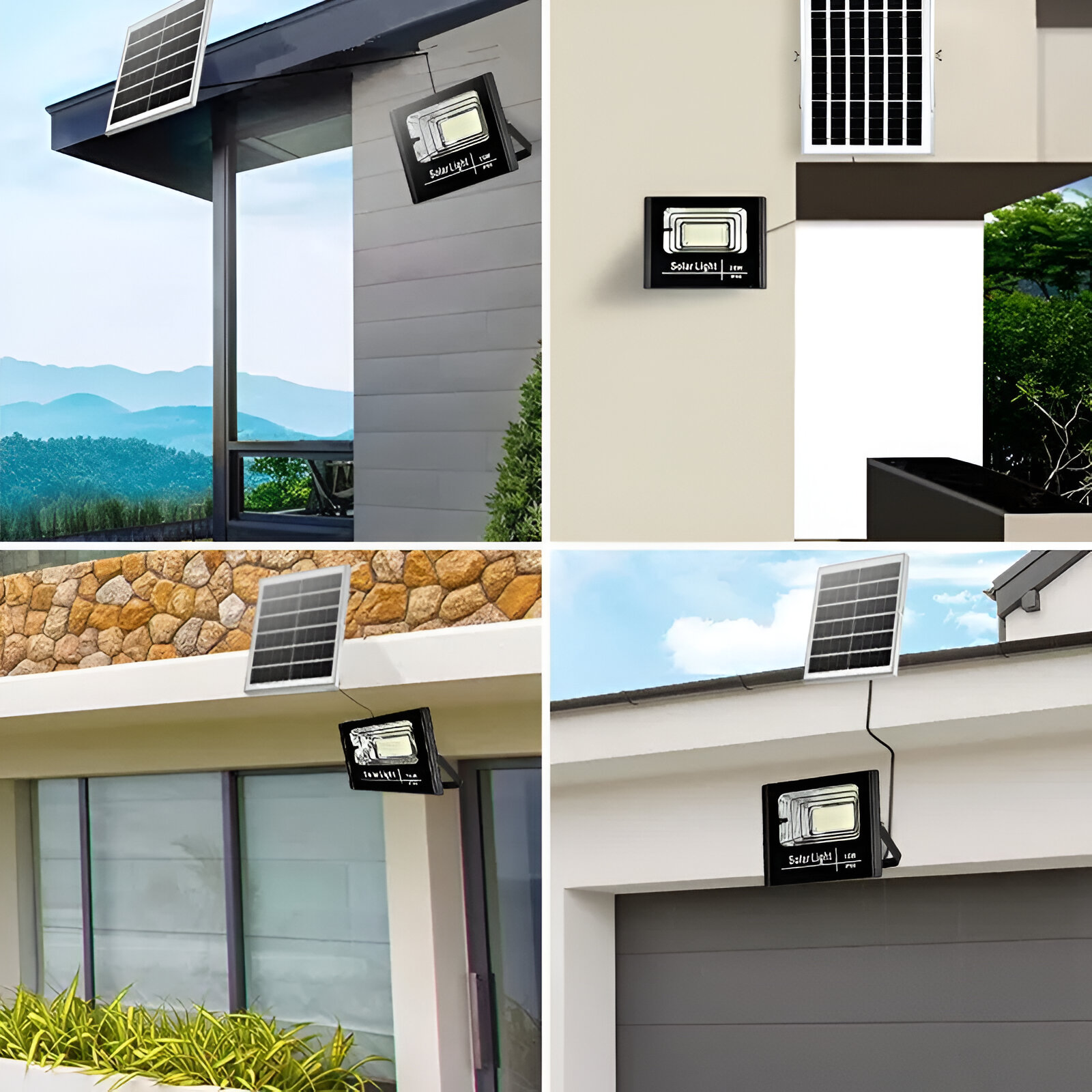 REFLECTOR LED PANEL SOLAR JARDÍN CALLE PARQUE LAMPARA RONDON - 2