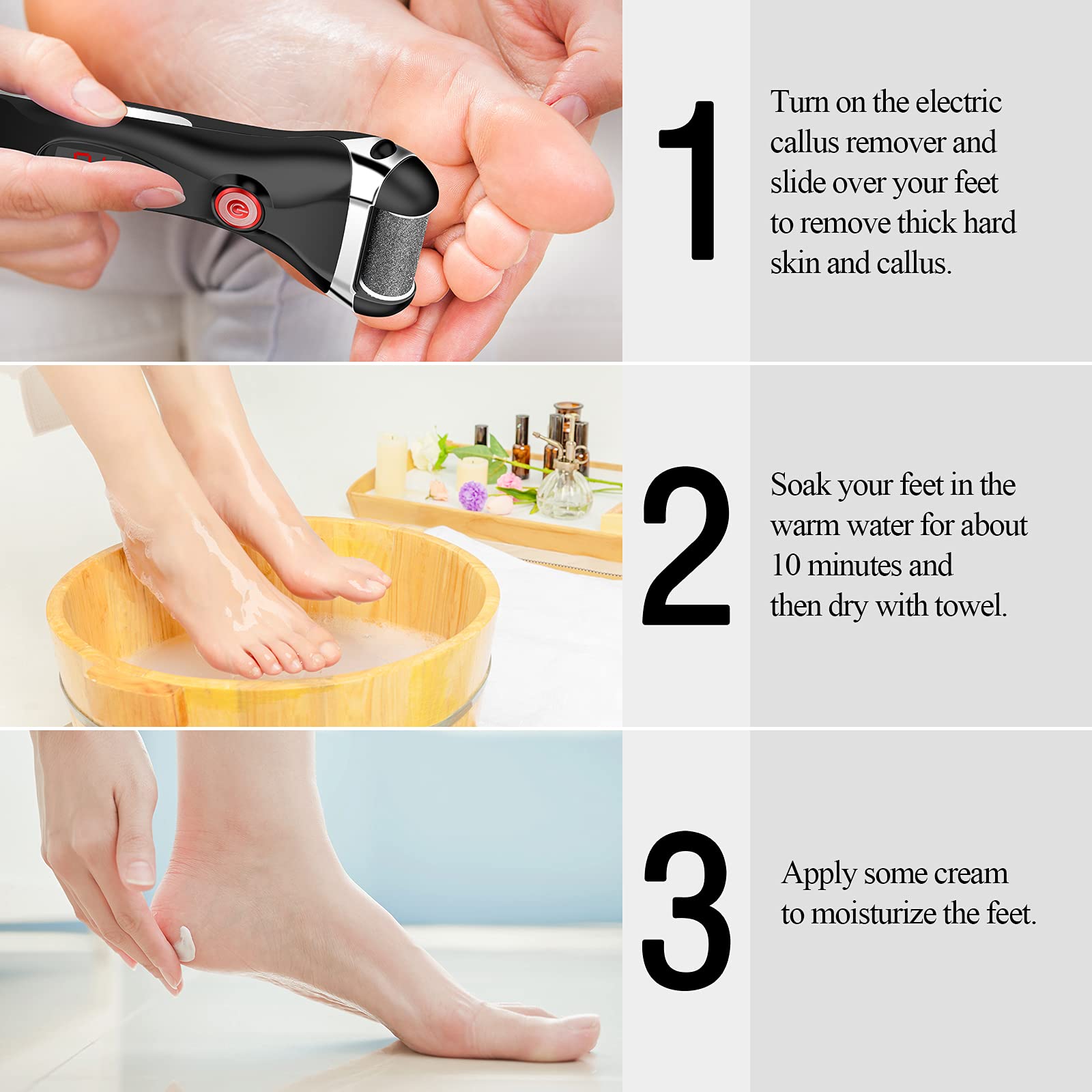 MÁQUINA REMOVEDORA DE CALLOS ELECTRICA LA EMILIANA PARA PEDICURE PROFESIONAL MUJER RONDON - 7