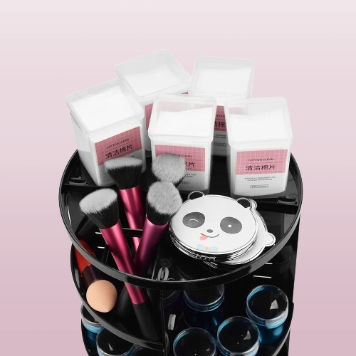 COSMETIQUERO ORGANIZADOR MAQUILLAJE GIRATORIO ESTANTE RONDON - 4
