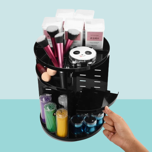 COSMETIQUERO ORGANIZADOR MAQUILLAJE GIRATORIO ESTANTE RONDON - 5