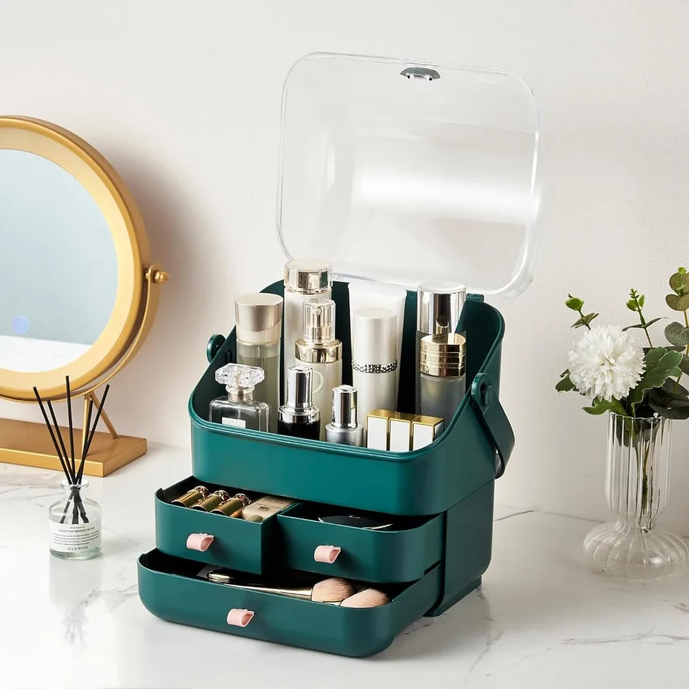 COSMÉTIQUERO TAPA RESISTENTE CAJA MAQUILLAJE PORTÁTIL RONDON - 6