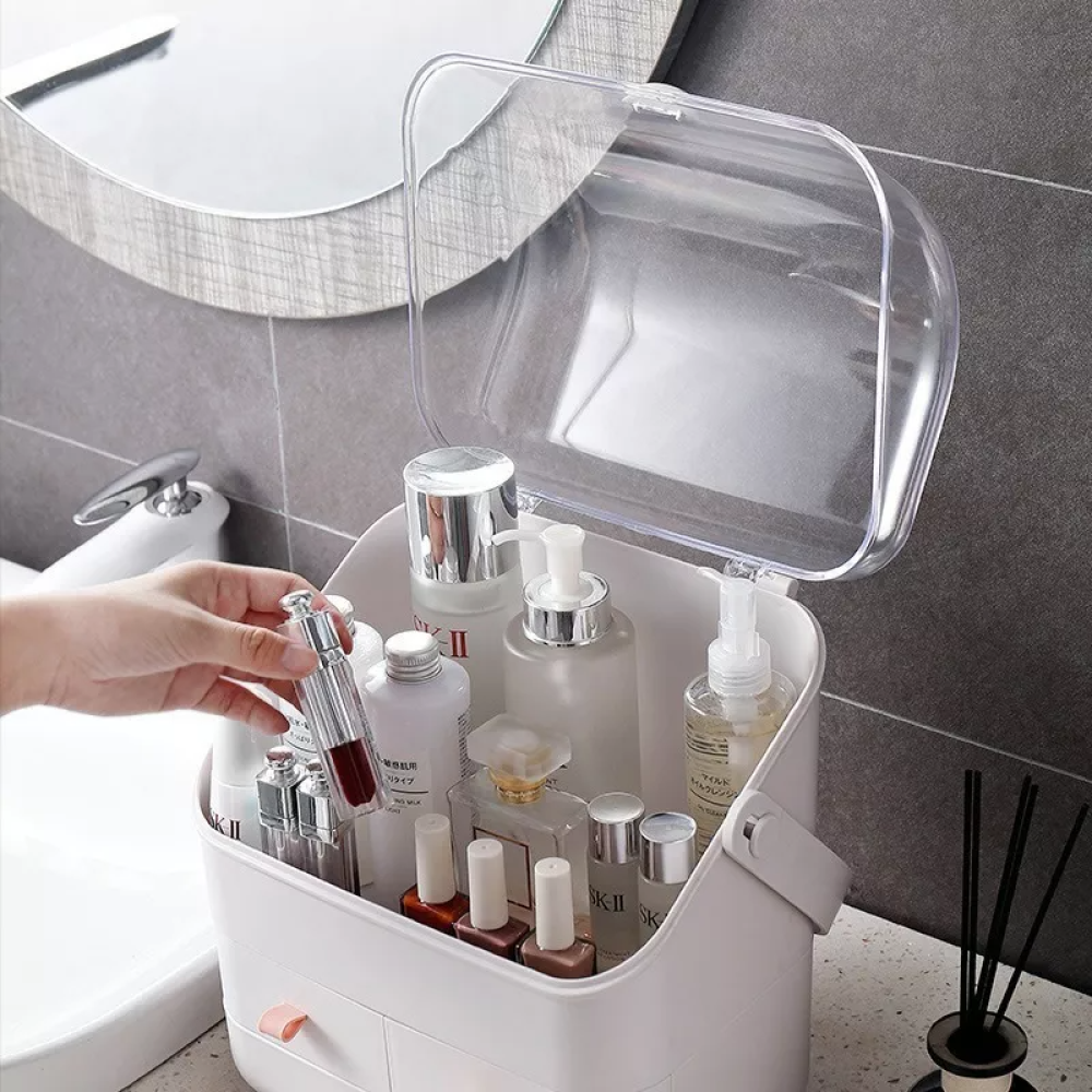 COSMÉTIQUERO TAPA RESISTENTE CAJA MAQUILLAJE PORTÁTIL RONDON - 8