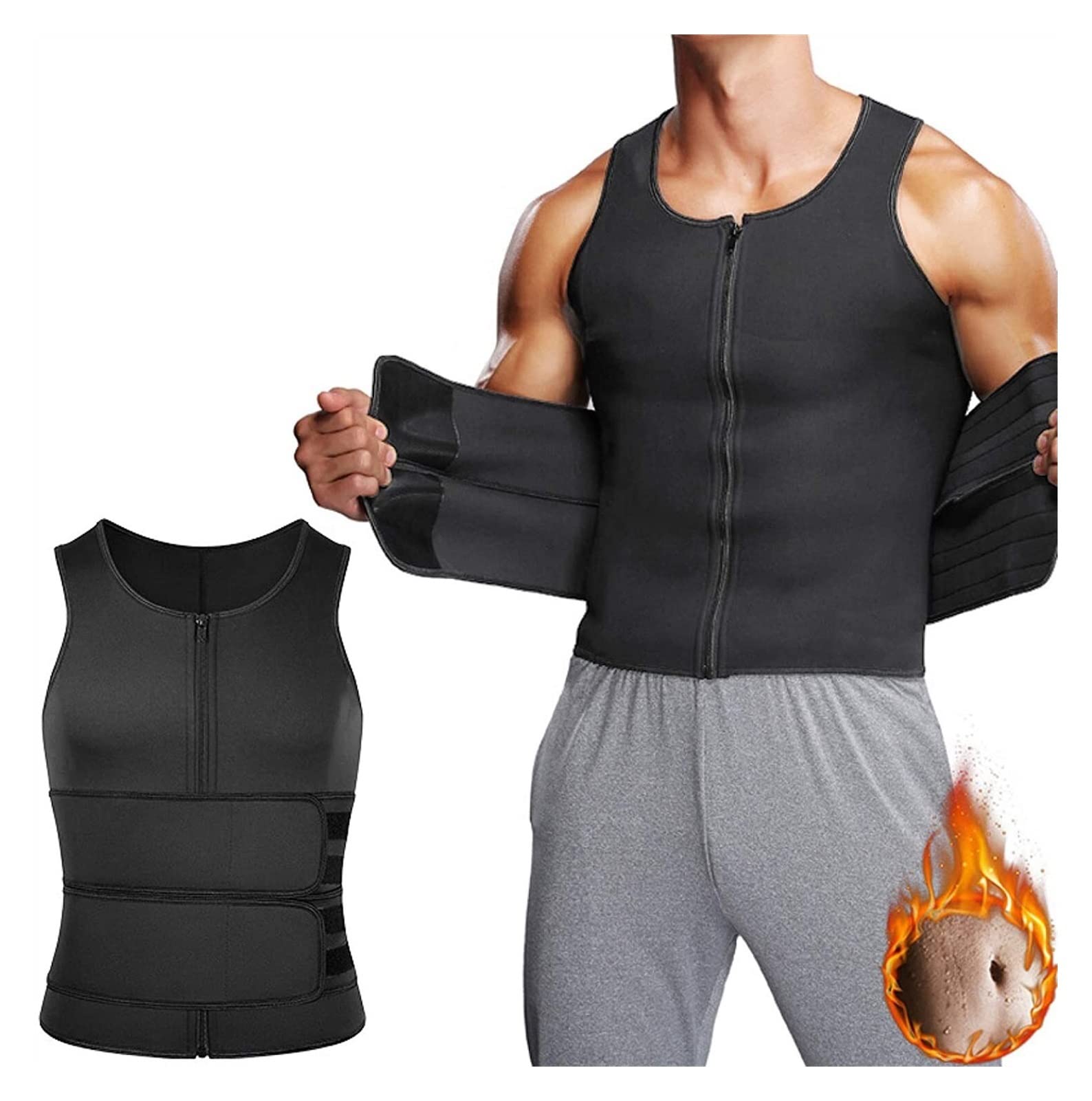 FAJA REDUCTORA MOLDEADOR HOMBRE BARRIGA FITNESS RONDON - 9