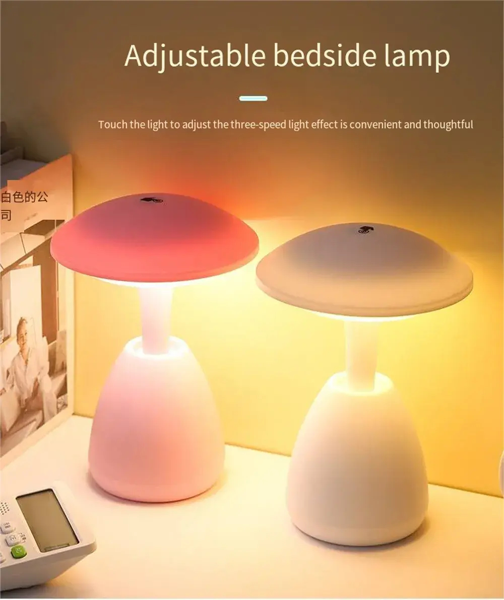 LAMPARA MESA HOGAR PORTATIL USB LED DORMITORIO RONDON - 8