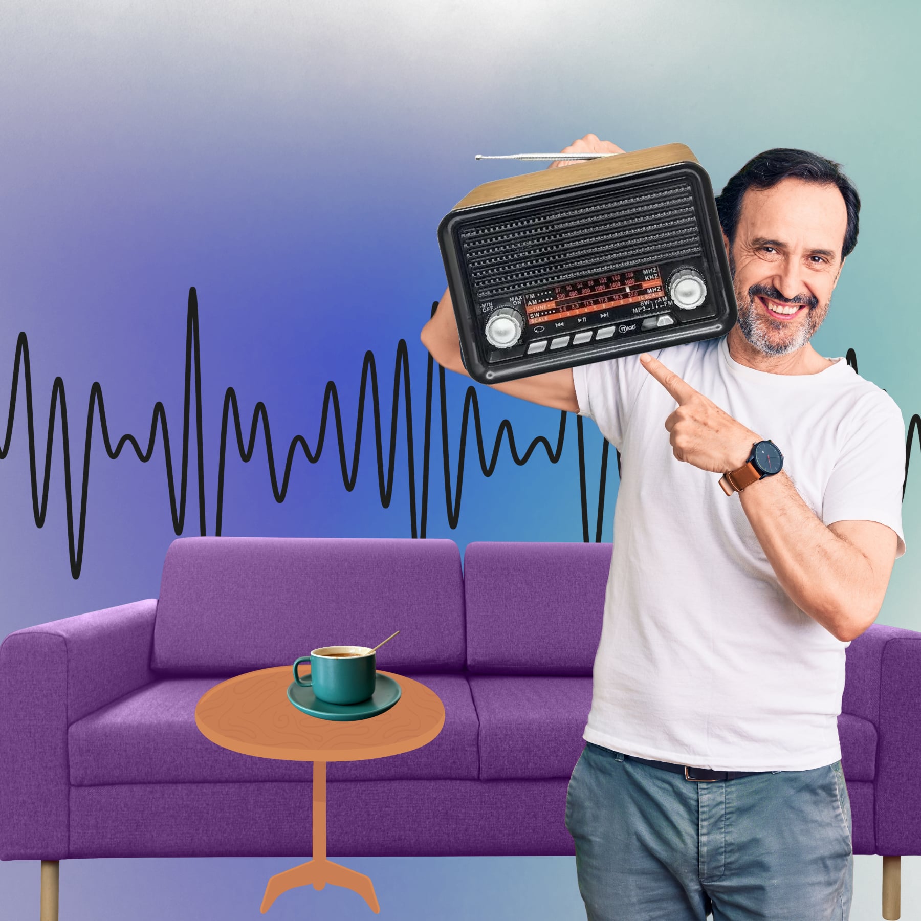 PARLANTE PORTATIL BLUETOOTH RADIO MUSICA OFICINA RONDON - 3