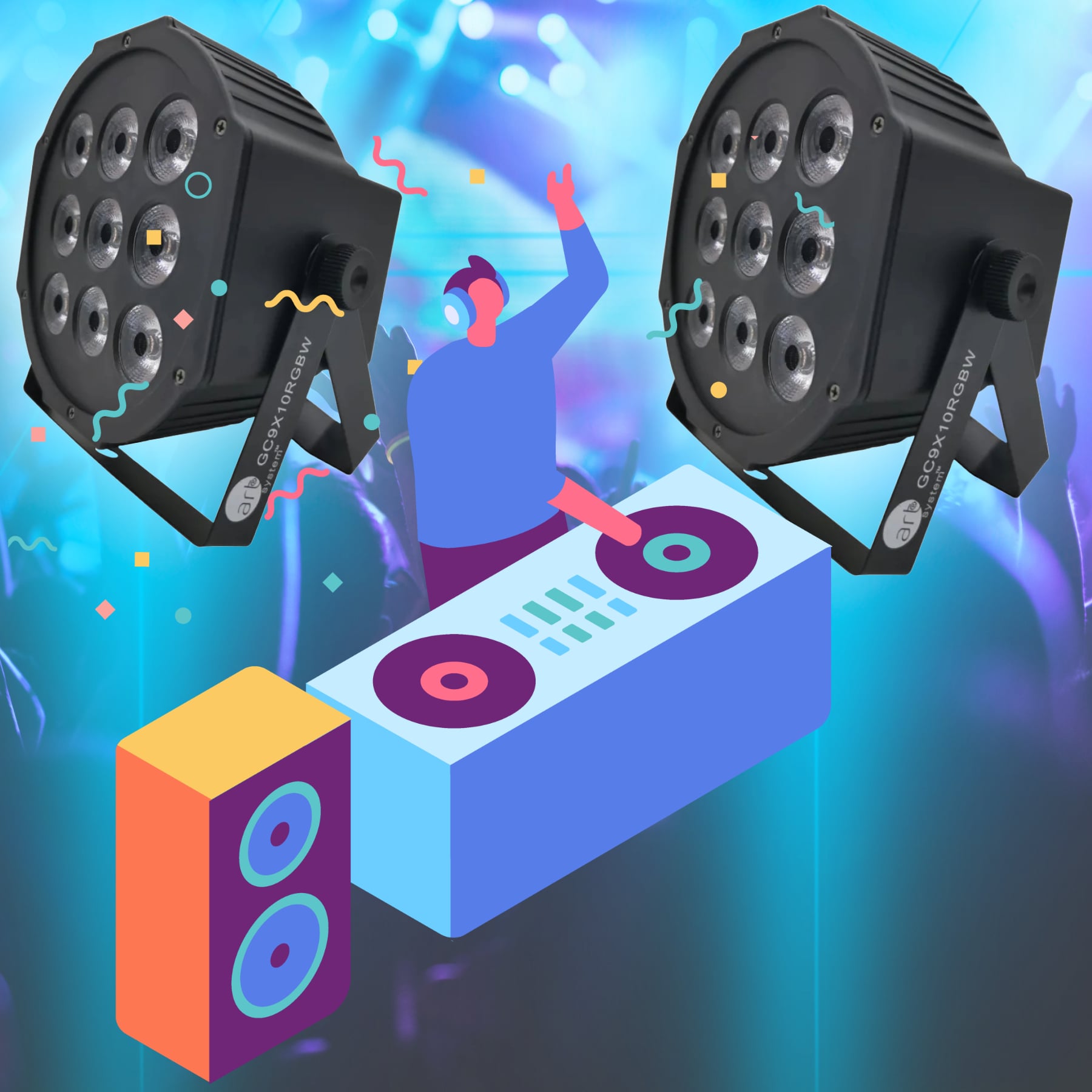 LUCES LED DISCOTECA DJ FIESTA PARTY CALIDAD PROYECTOR RONDON - 6