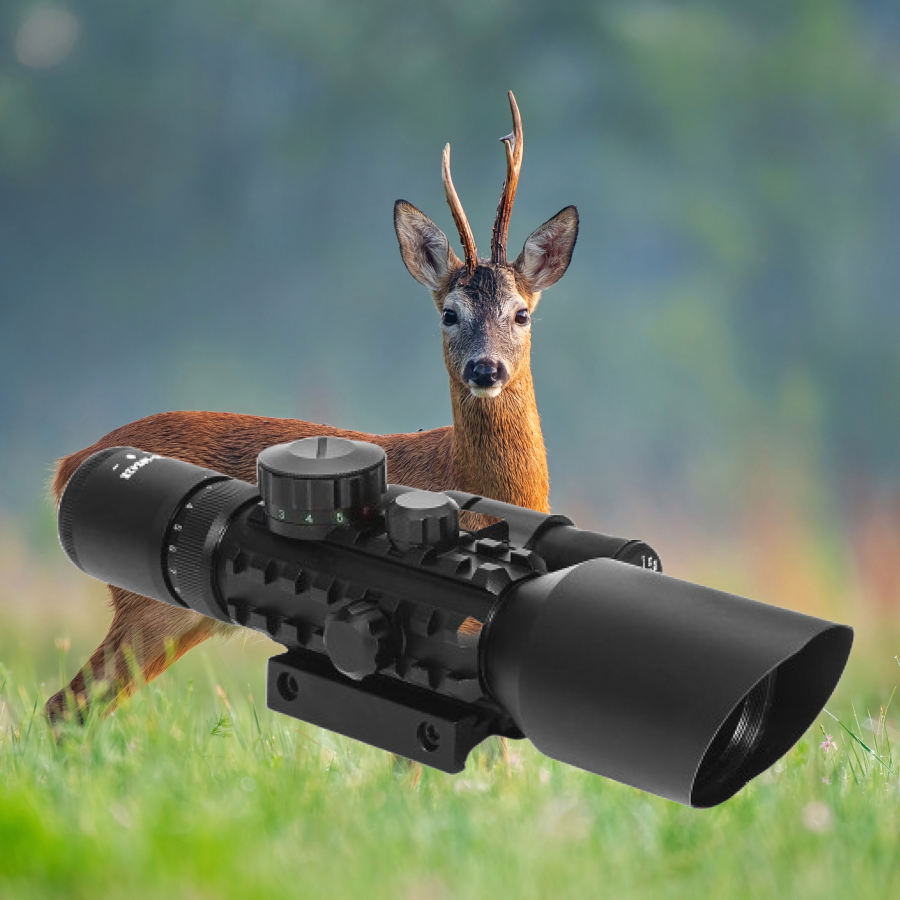 MIRA MONOCULAR PUNTO LÁSER ILUMINADO ALCANCE RIFLE RONDON - 3