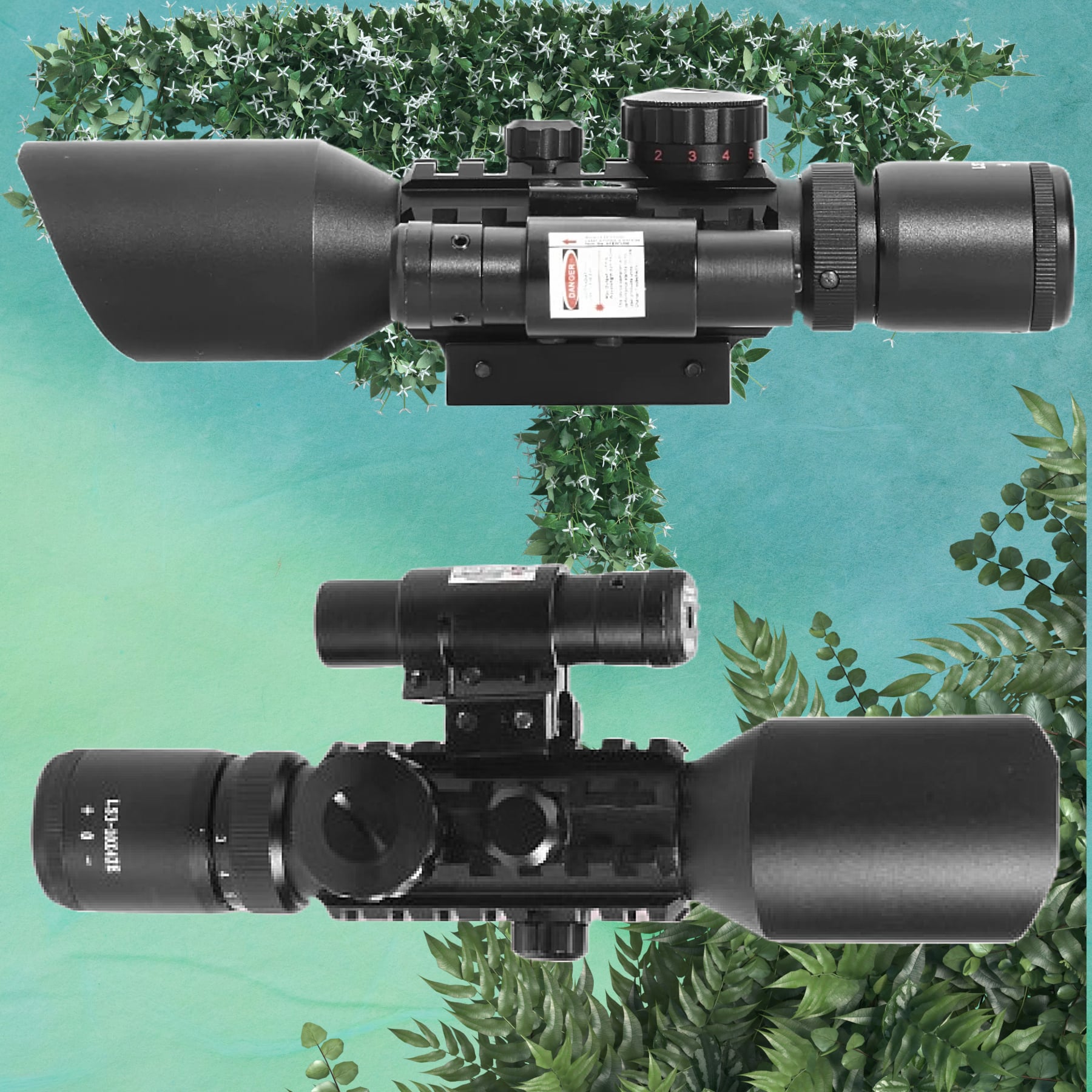 MIRA MONOCULAR PUNTO LÁSER ILUMINADO ALCANCE RIFLE RONDON - 5