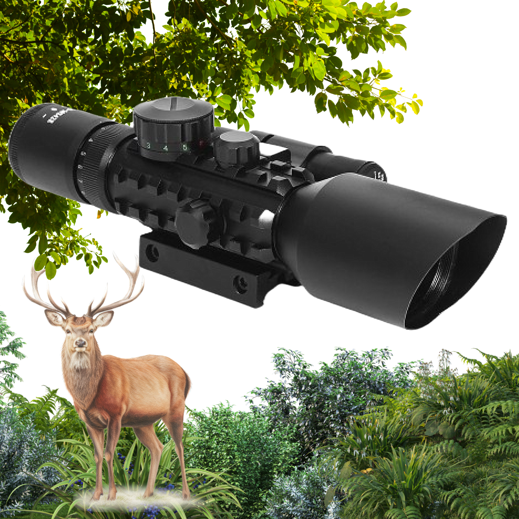 MIRA MONOCULAR PUNTO LÁSER ILUMINADO ALCANCE RIFLE RONDON - 6