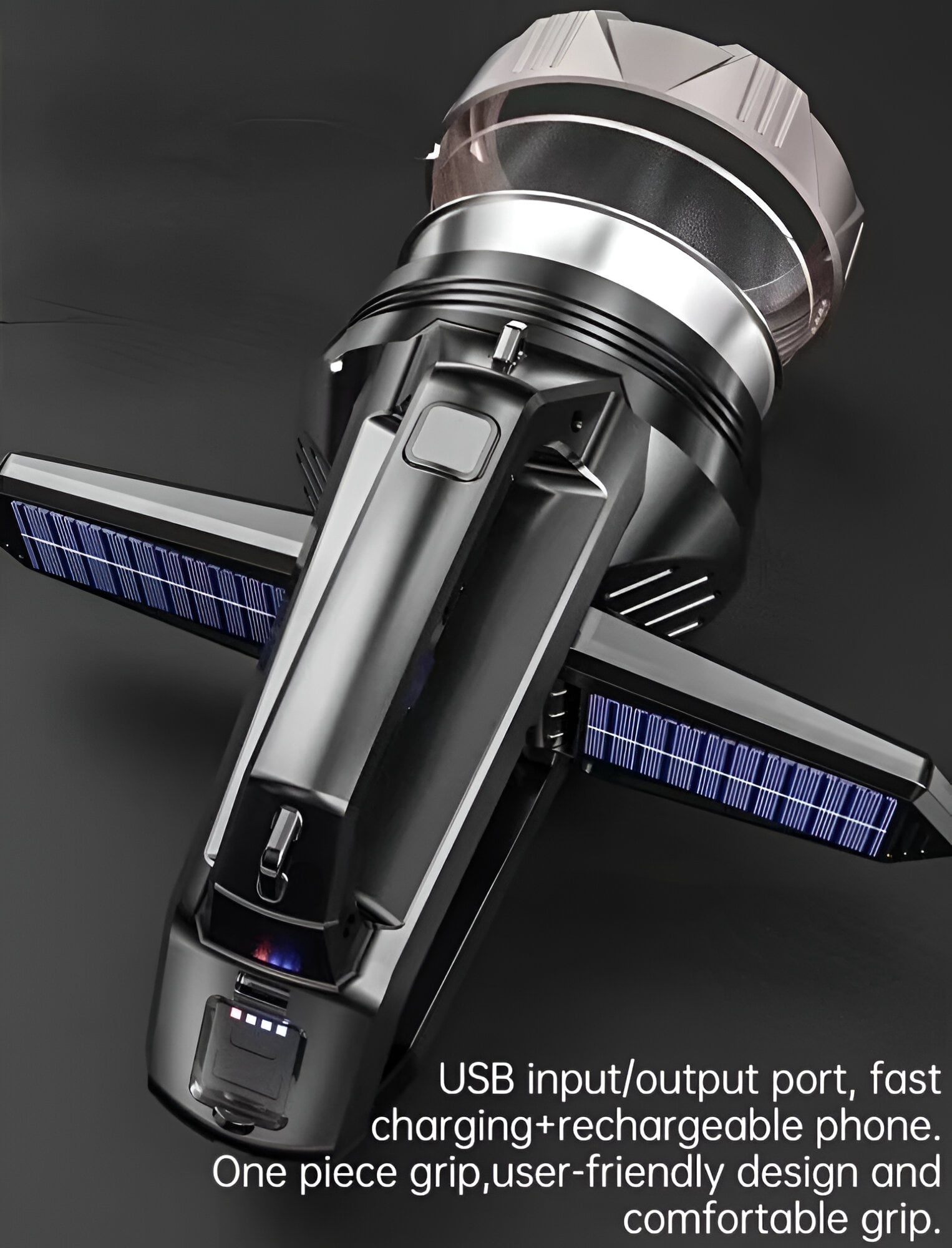 LINTERNA MANO RECARGABLE LUCES LED EXTERIOR RONDON - 1