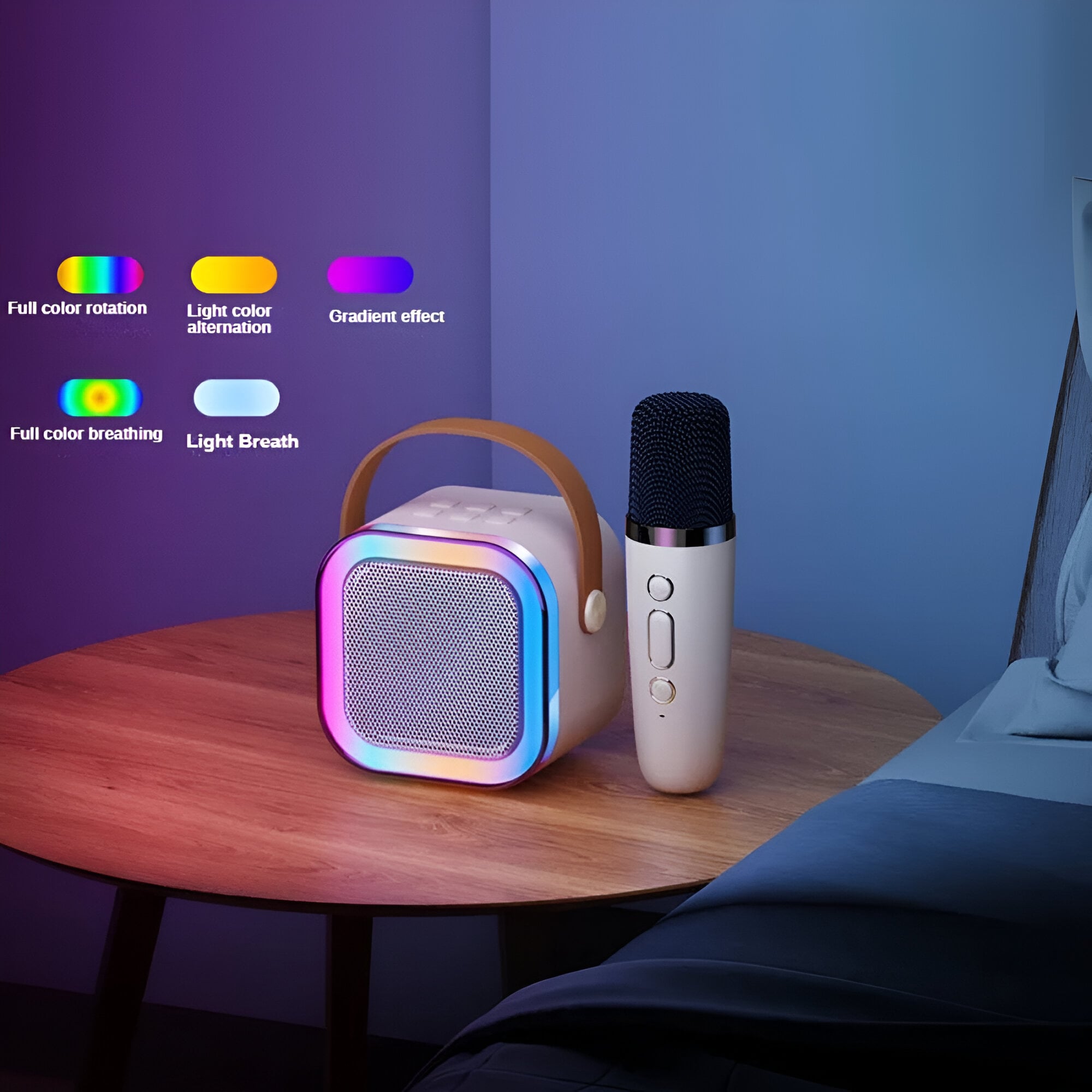 PARLANTE PORTATIL INALÁMBRICO BLUETOOTH EFECTOS VOZ RONDON - 4
