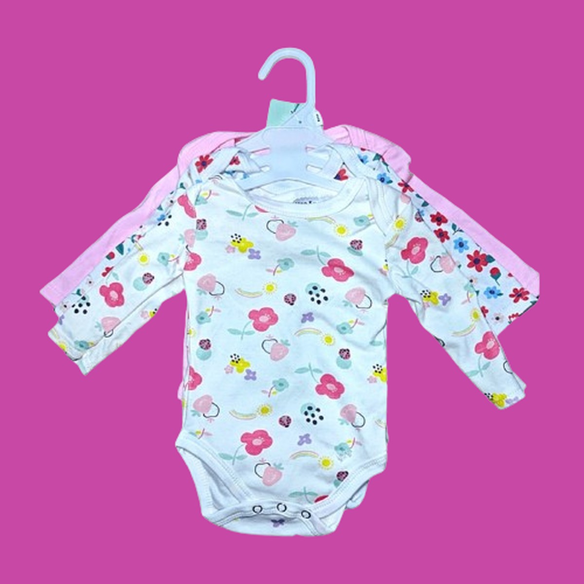 BODYS ESTAMPADOS MANGA LARGA ALGODÓN BEBES SUAVE RONDON - 2
