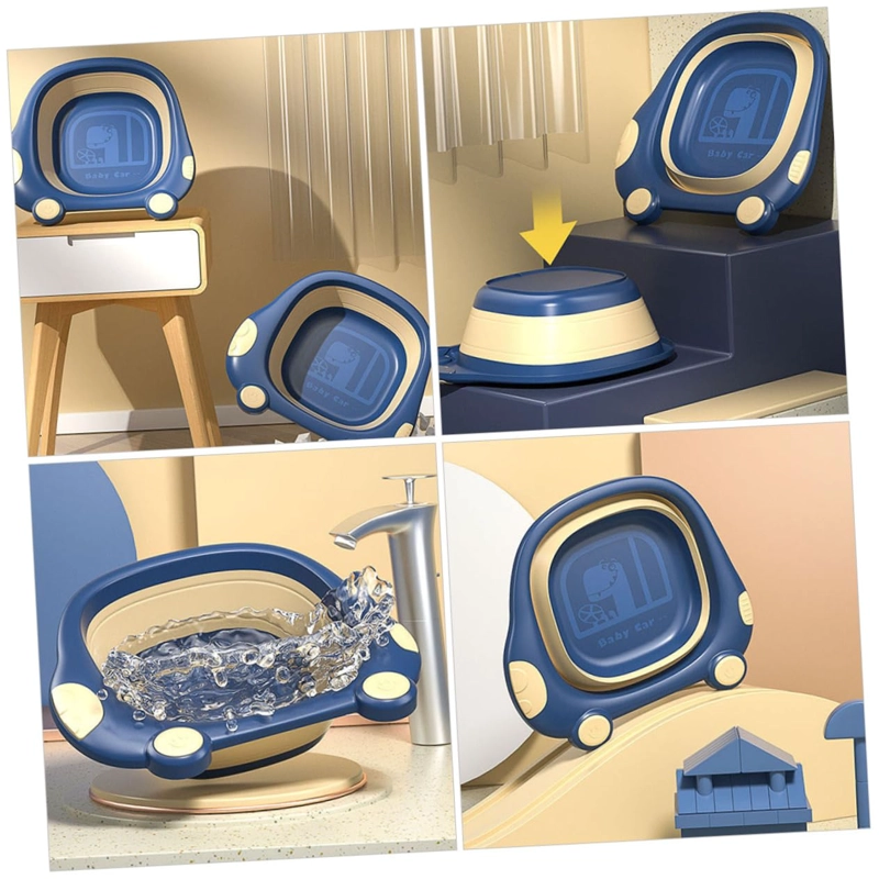 PELELA LAVABO PLEGABLE INFANTIL CON FORMA DE COCHE RONDON - 5