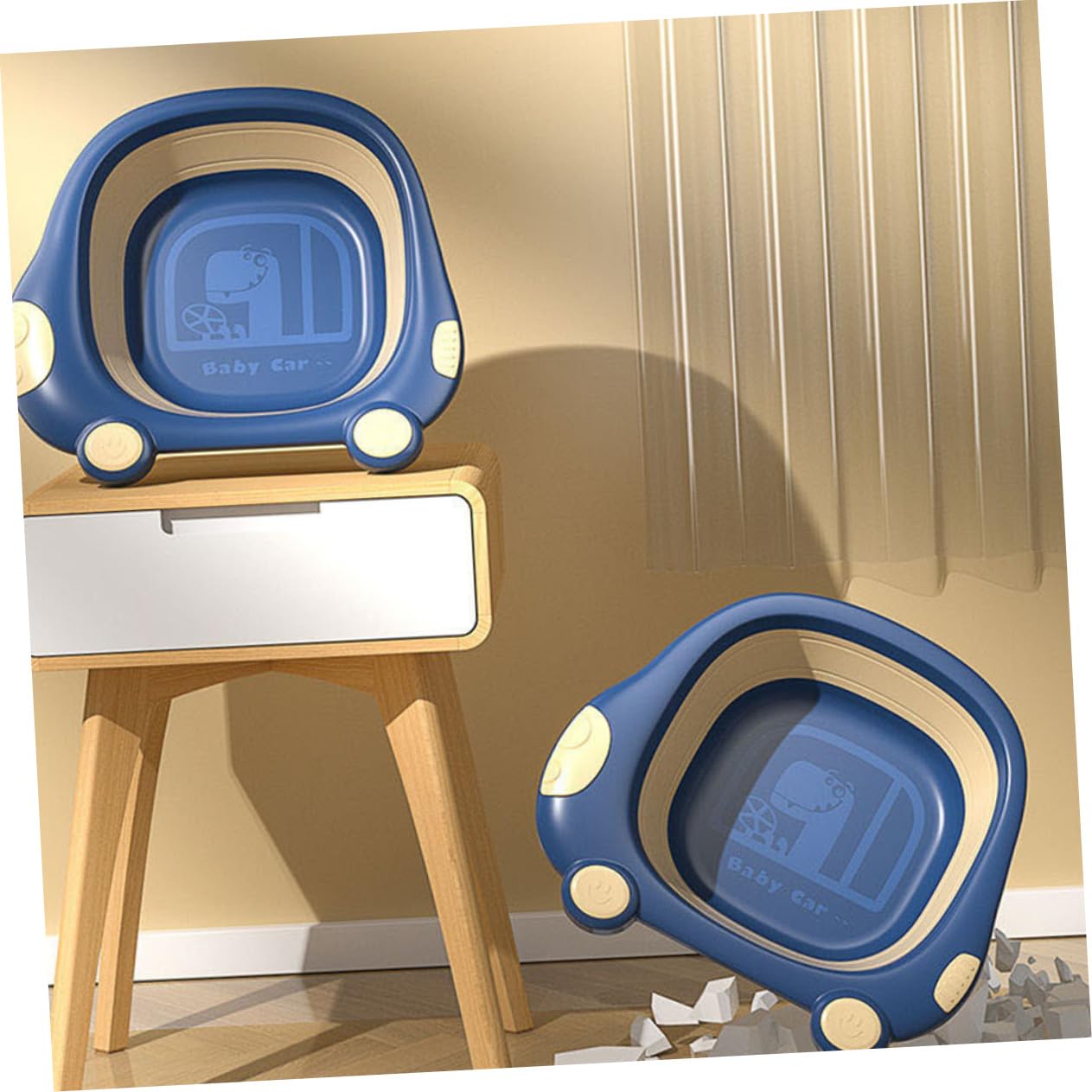 PELELA LAVABO PLEGABLE INFANTIL CON FORMA DE COCHE RONDON - 8