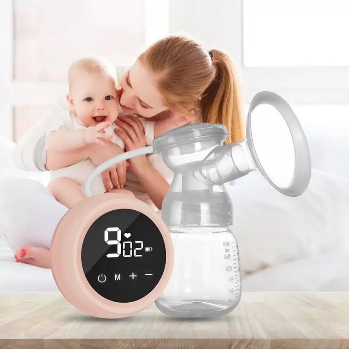 EXTRACTOR LECHE BILATERAL DOBLE PORTATIL TACTIL BEBE RONDON - 7