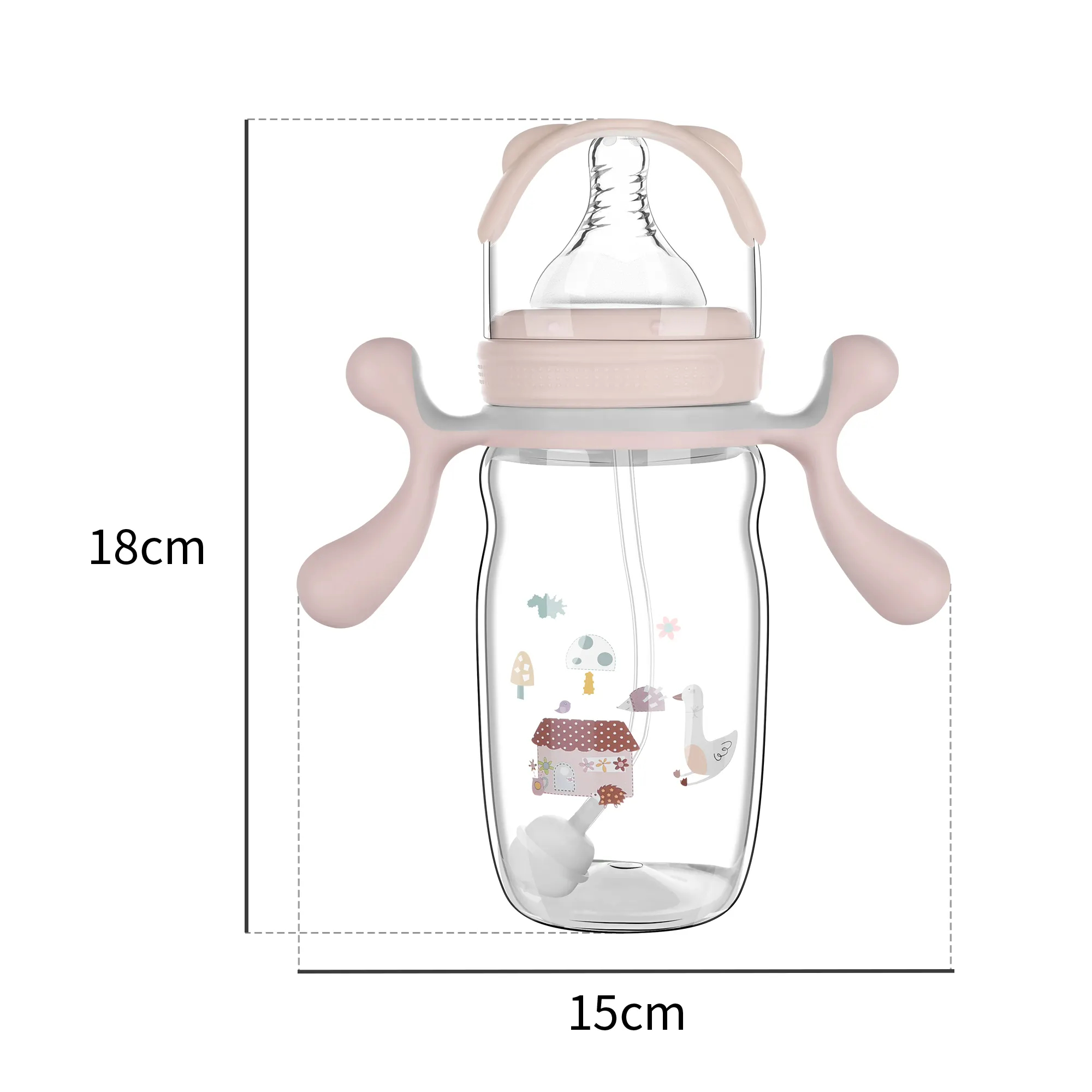 MAMADERA BIBERÓN MANGO BONITO DIBUJOS ANIMADOS BEBÉ RONDON - 3