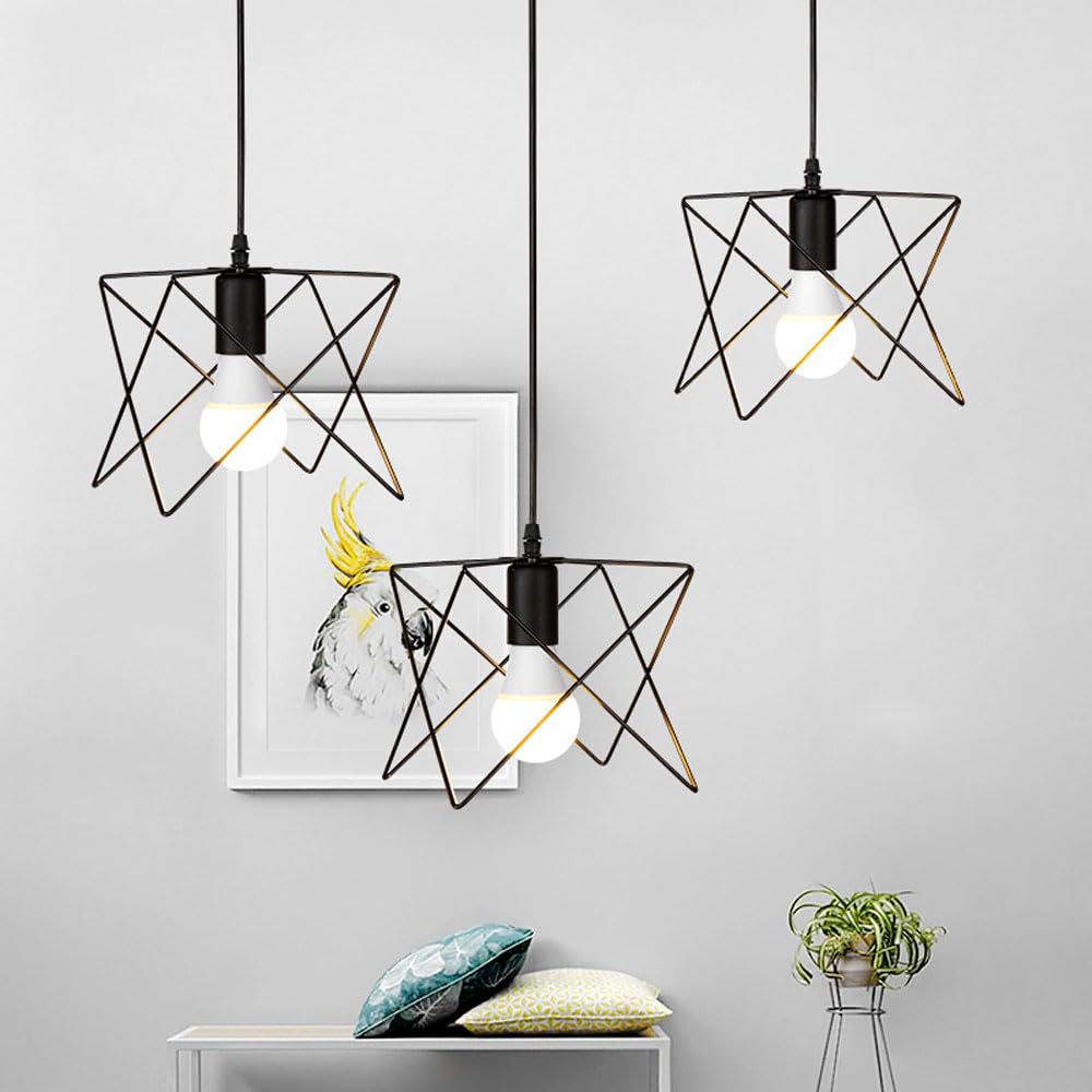 LAMPARA TECHO CANDELABRO JAULA INDUSTRIAL BARRA LUZ JER - 5