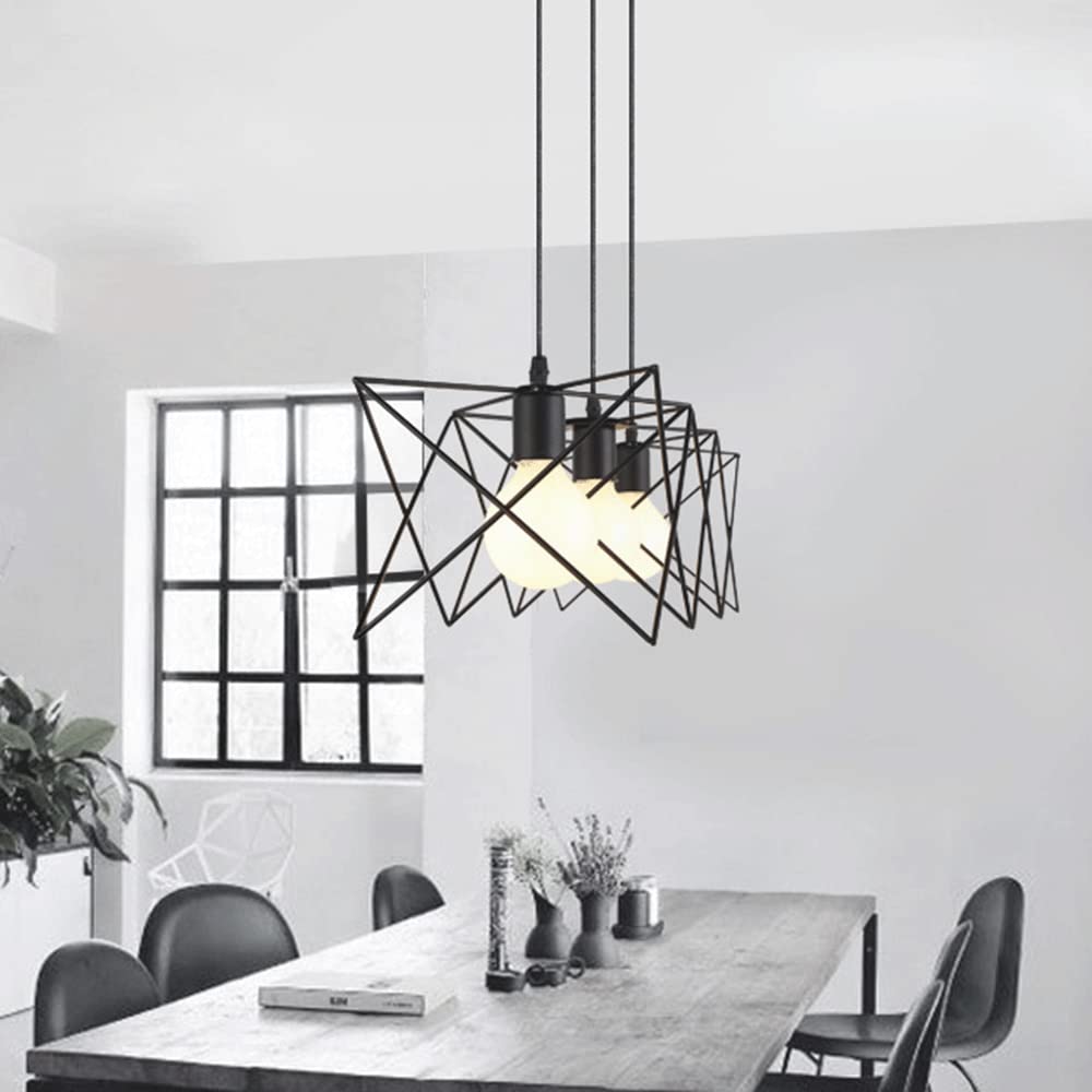 LAMPARA TECHO CANDELABRO JAULA INDUSTRIAL BARRA LUZ JER - 6