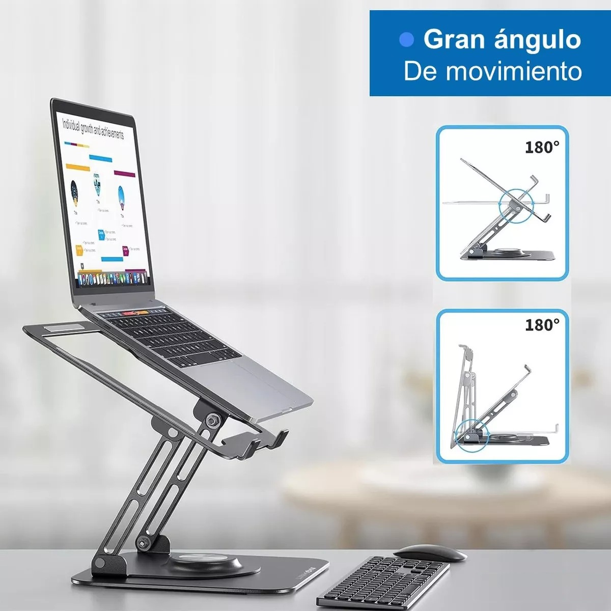 SOPORTE BASE NOTEBOOK AJUSTABLE GIRATORIO 360 LAPTOP  JER - 8