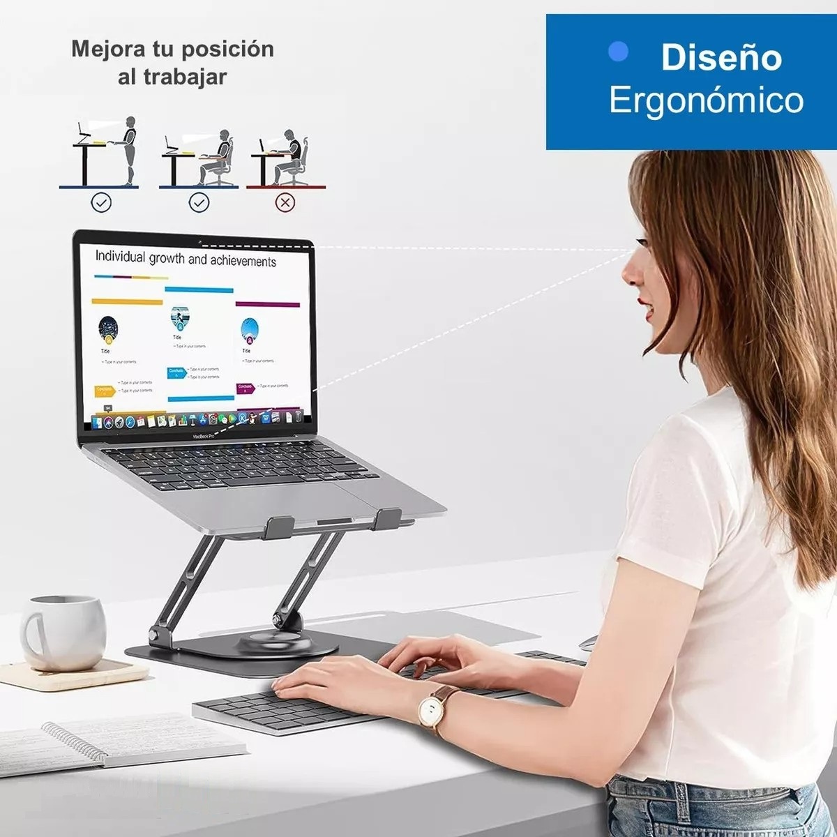 SOPORTE BASE NOTEBOOK AJUSTABLE GIRATORIO 360 LAPTOP  JER - 9