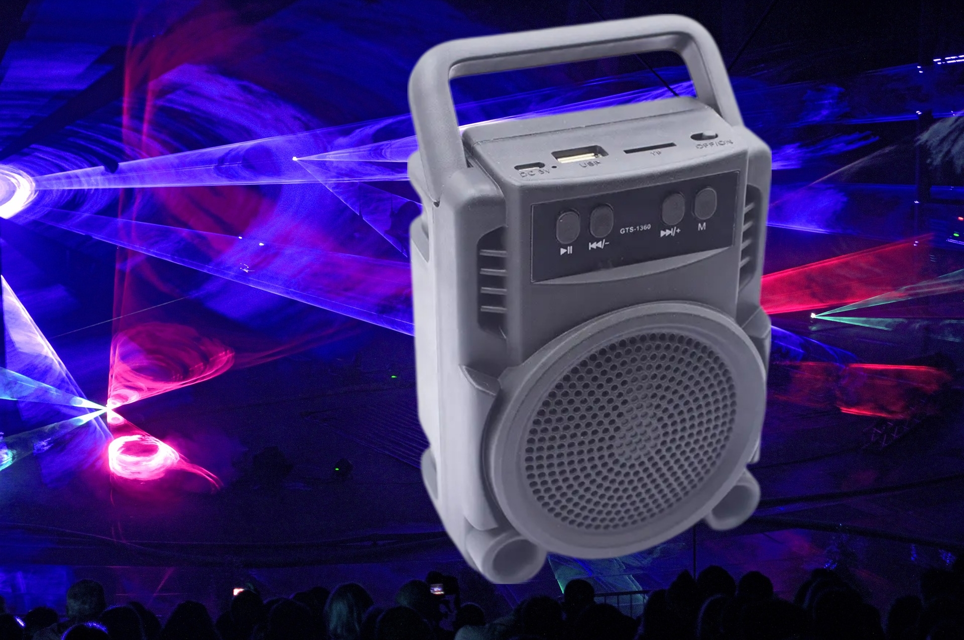 PARLANTE PORTÁTIL PEQUEÑO SONIDO CALIDAD USB MUSICA JER - 4